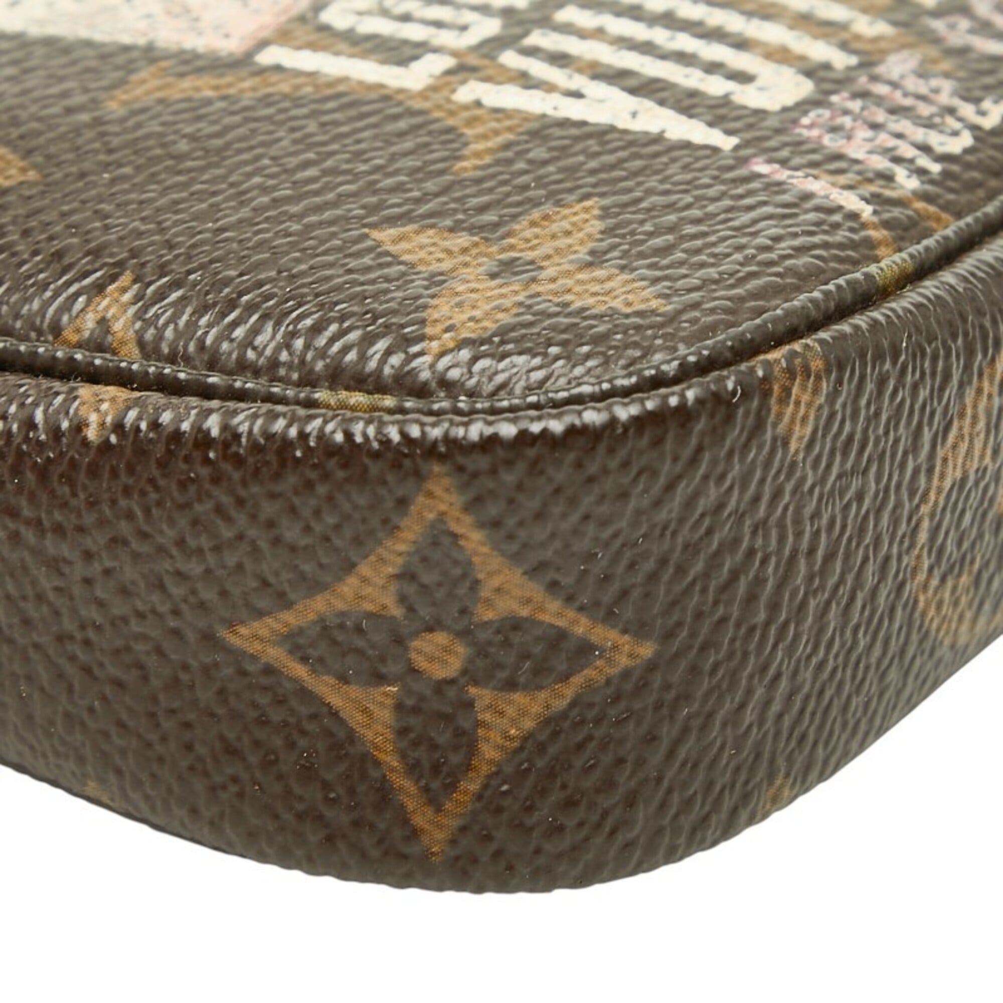 Louis Vuitton Brown Pvc Leather Handbag Pochette (Pre-Owned)