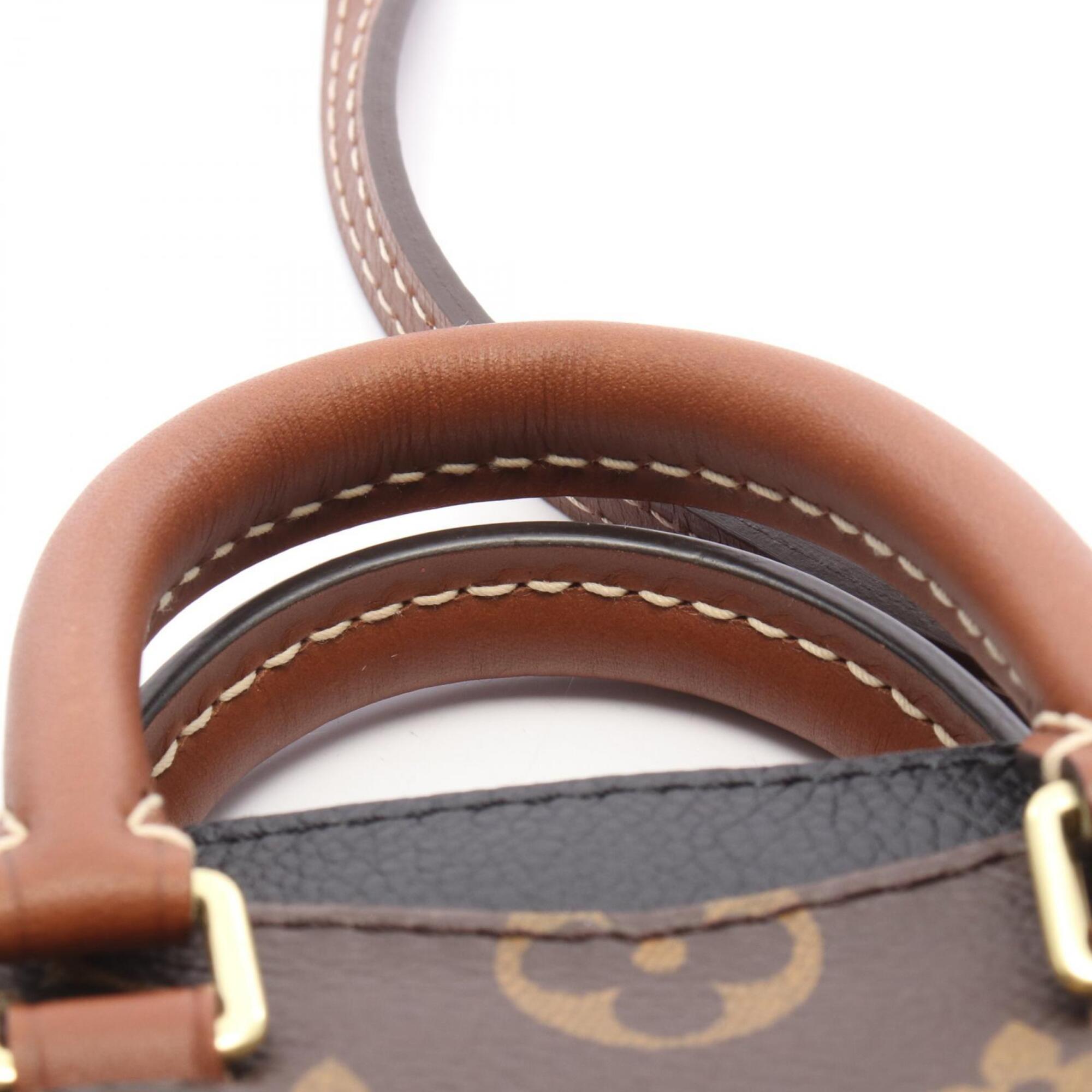 Louis Vuitton Black Brown Noir Coated Canvas Leather Handbag Shoulder Bag (Pre-Owned)