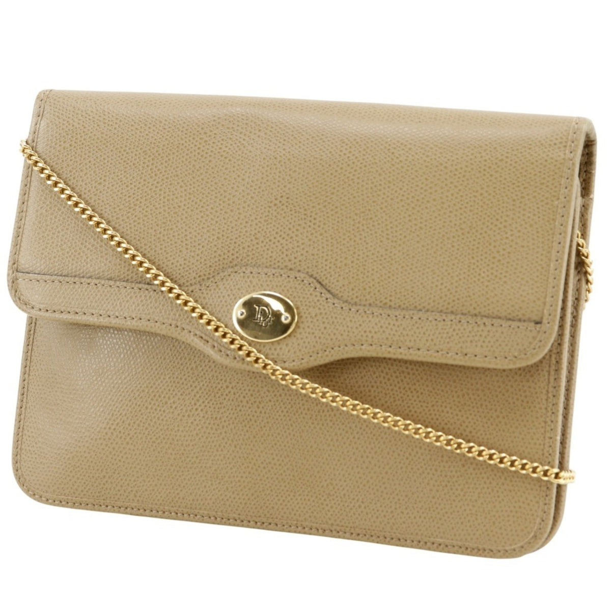 Christian Dior Beige Leather Shoulder Bag (Pre-Owned)