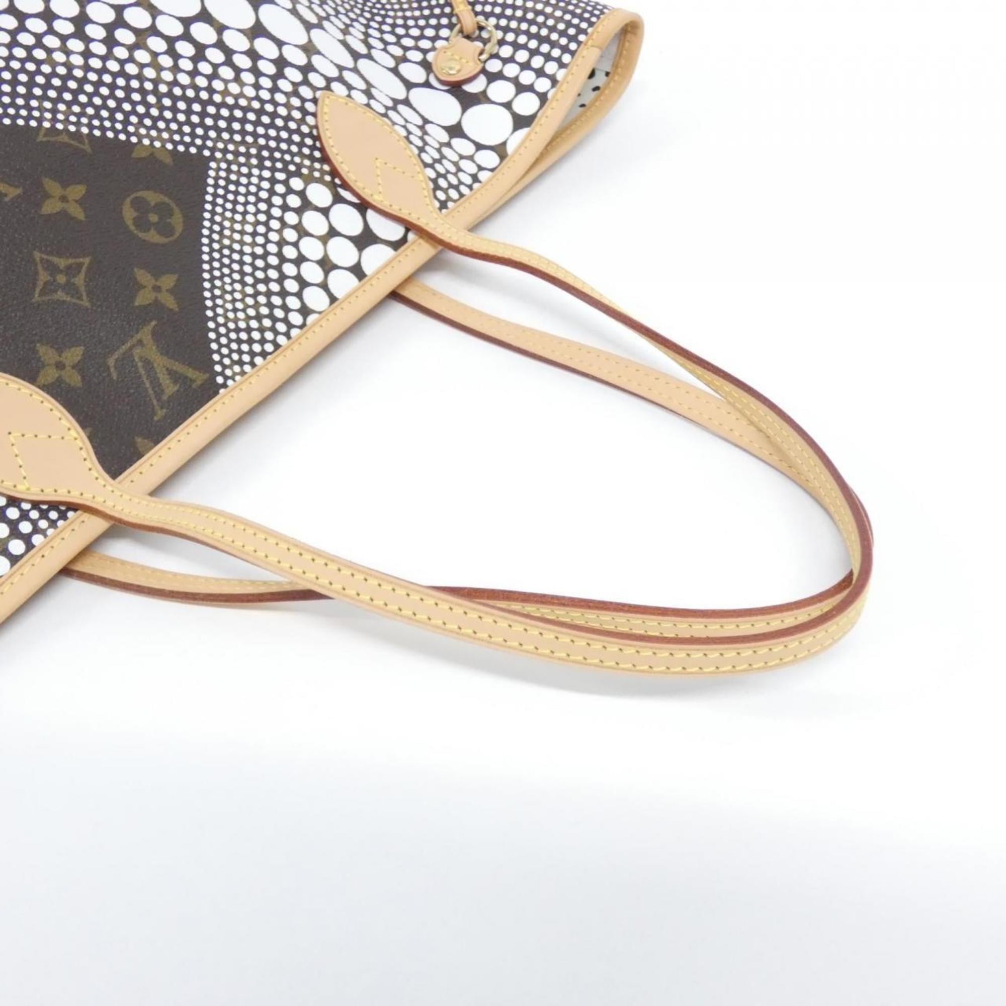 Louis Vuitton Blanc Brown White Coated Canvas Handbag (Pre-Owned)