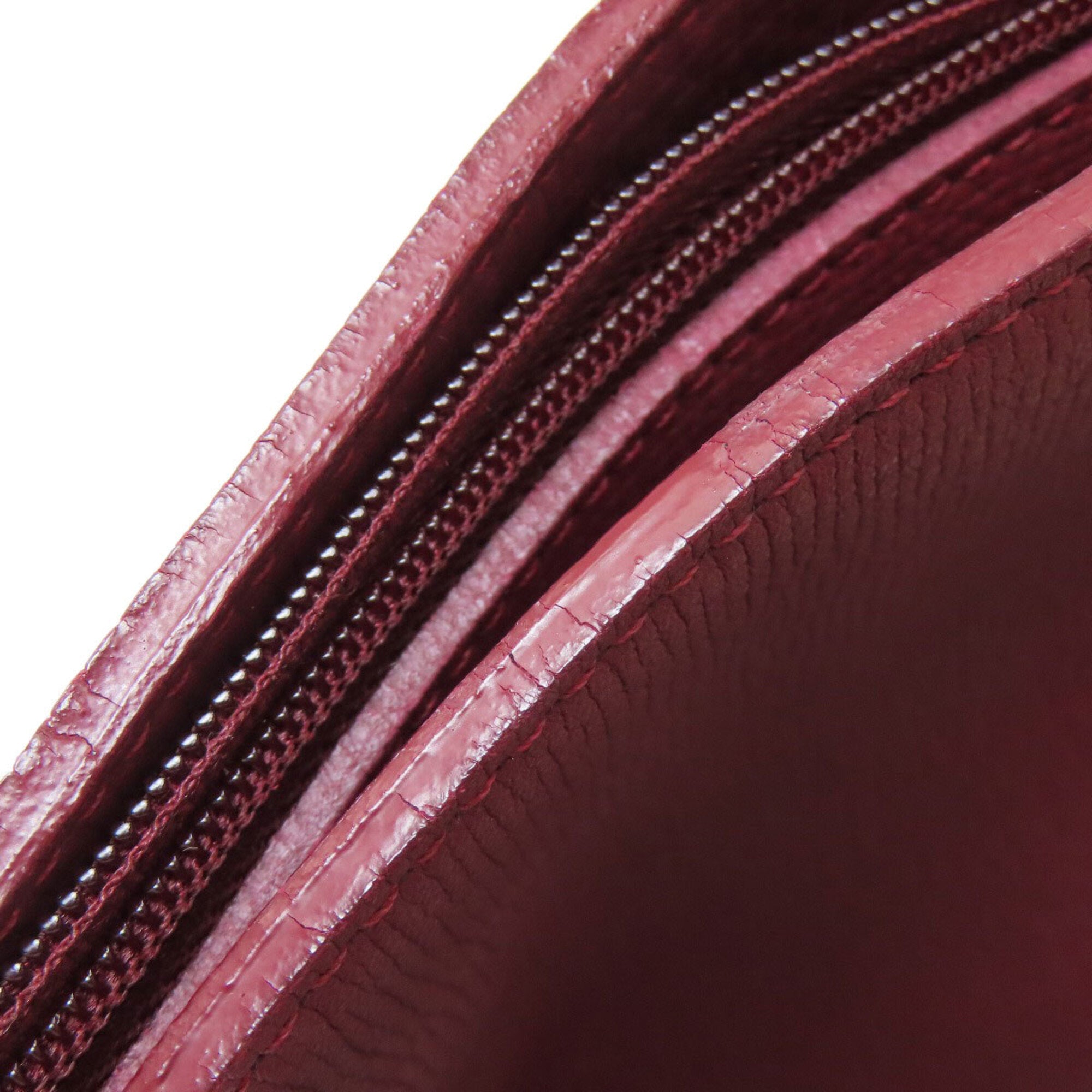 Longchamp Red Color Leather Shoulder Bag (Pre-Owned)