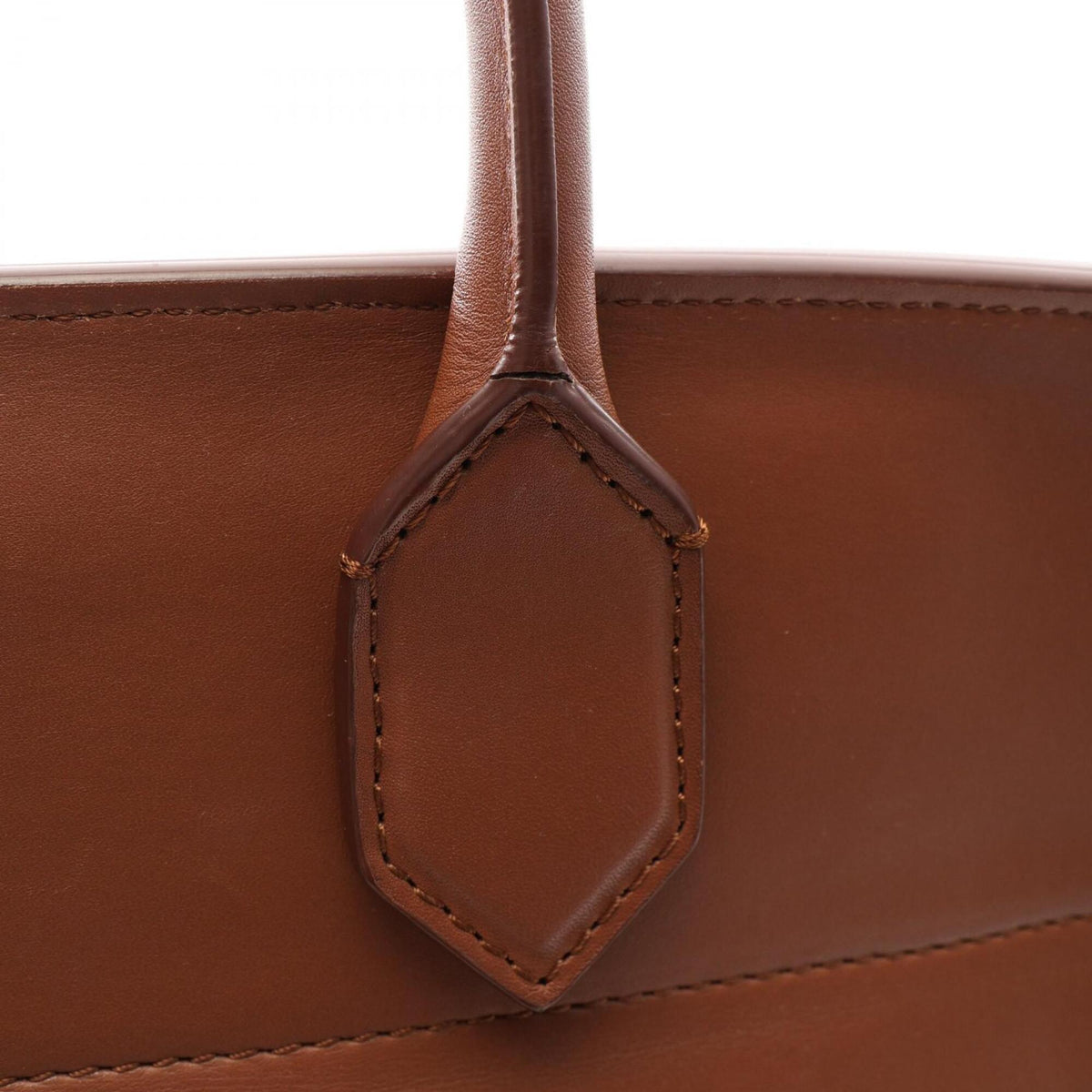 Burberry Brown Red Color Leather Handbag Tote Bag (Pre-Owned)