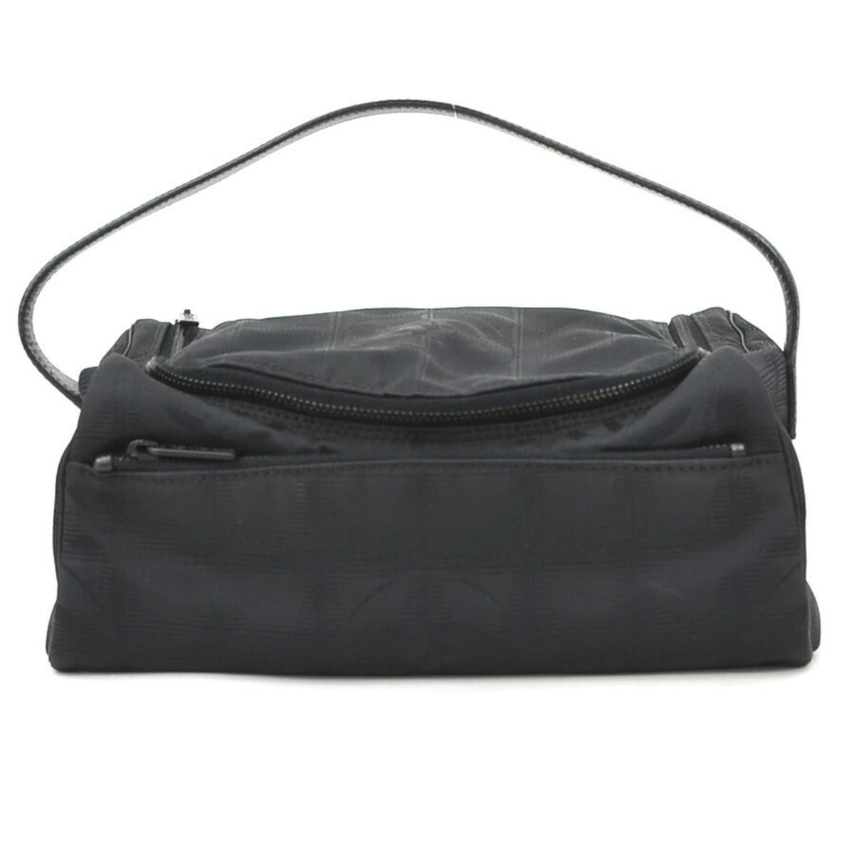 Chanel Black Nylon Jacquard Handbag Vanity Bag (Pre-Owned)