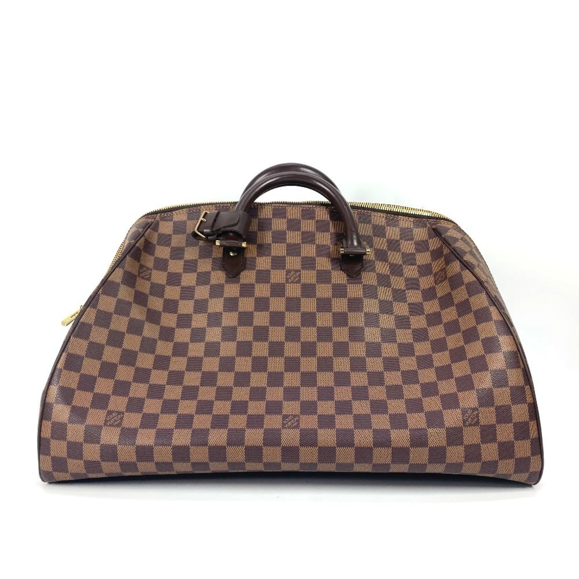Louis Vuitton Brown Damier Canvas Ebene Damier Canvas Boston Bag (Pre-Owned)