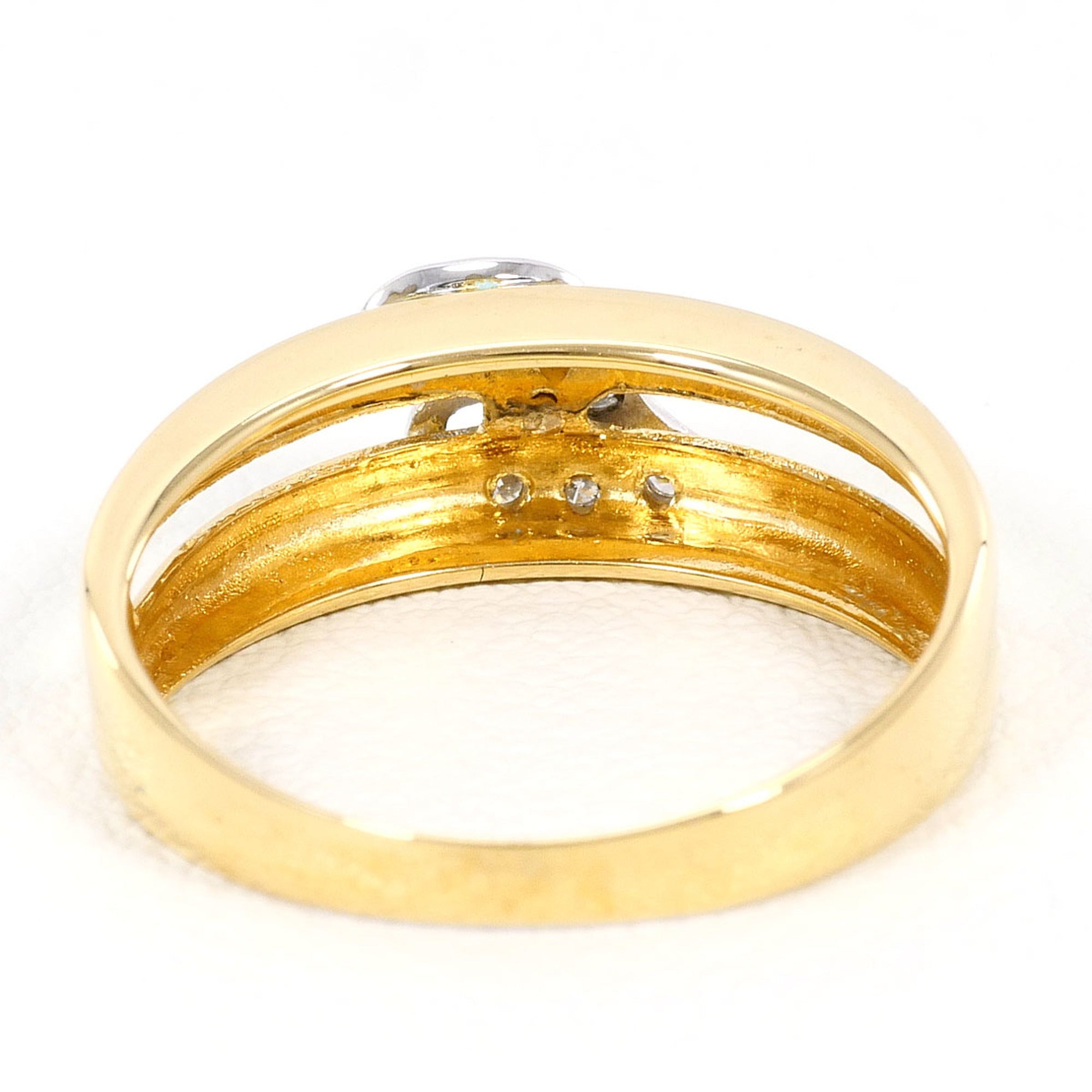 Unbranded White Gold Yellow Gold Yellow Gold (18K) White Gold (18K) Band Ring (Pre-Owned)