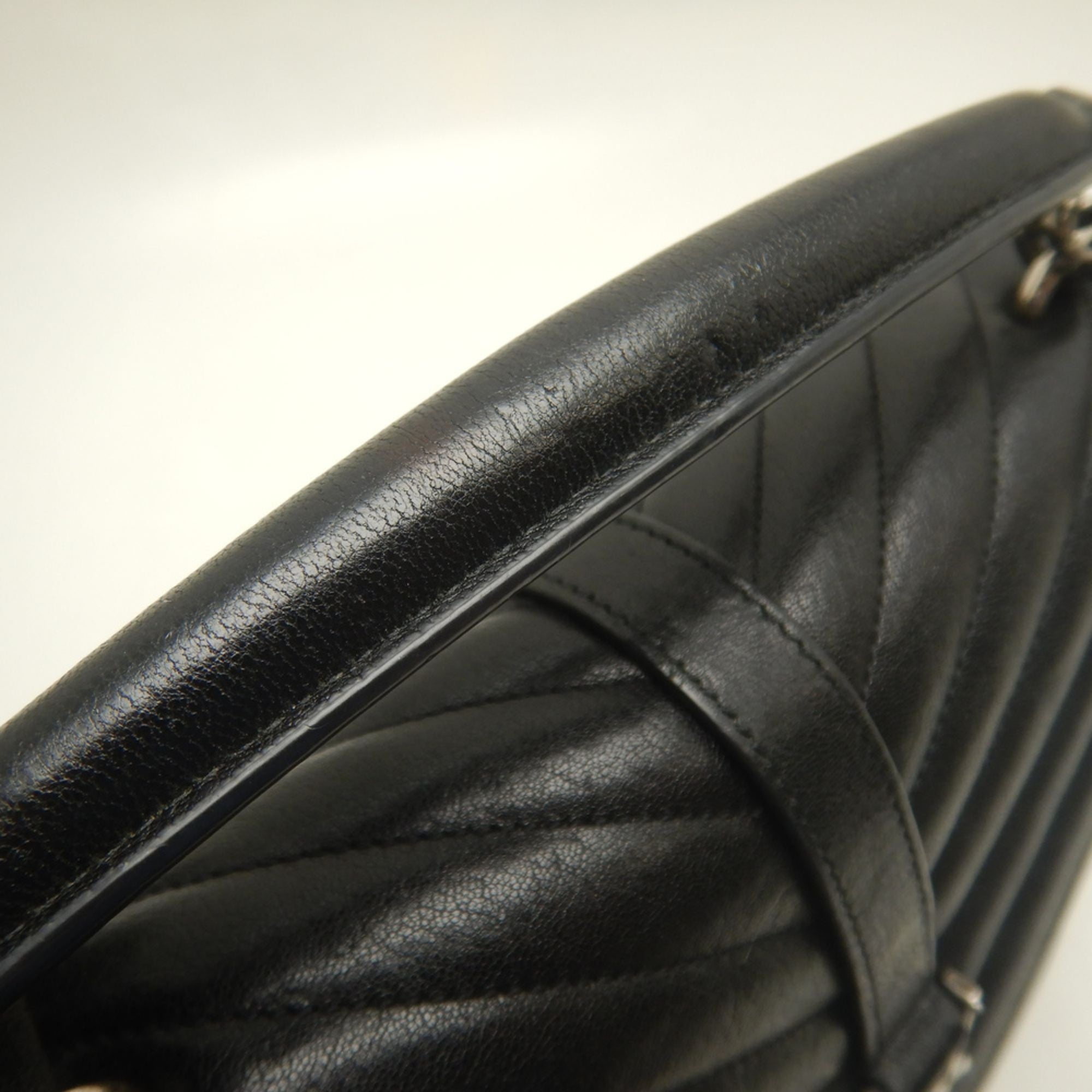 Yves Saint Laurent Black Leather Handbag School Bag (Pre-Owned)