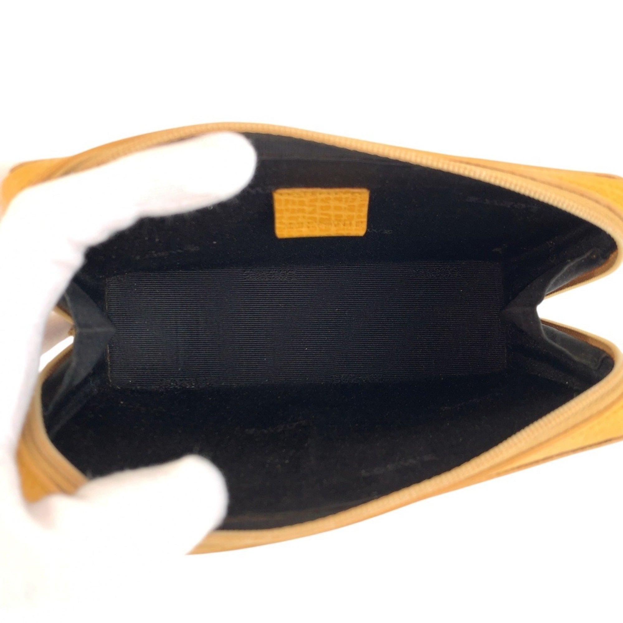 Loewe Yellow Leather Handbag Pouch (Pre-Owned)