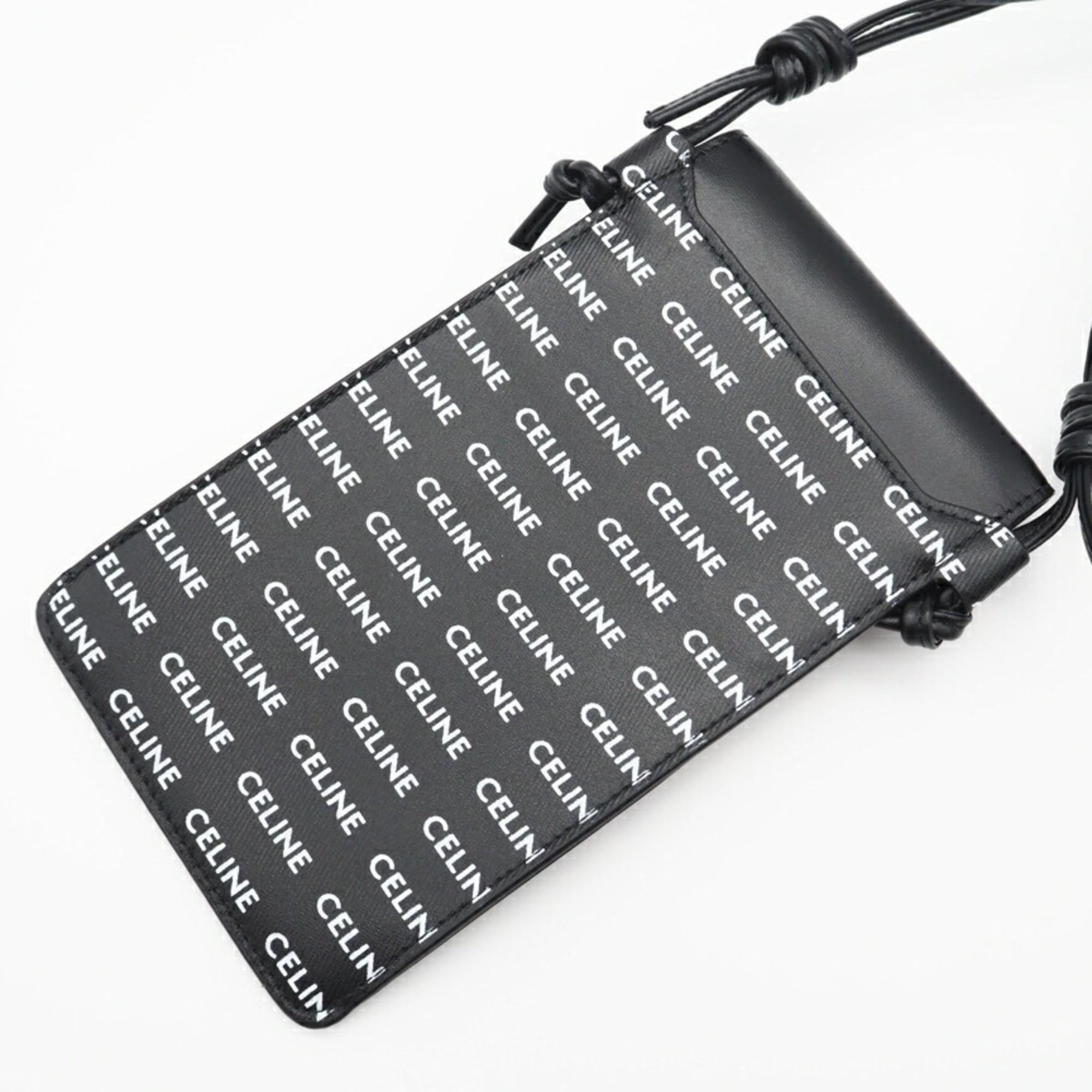 Celine Black White Leather Shoulder Bag (Pre-Owned)