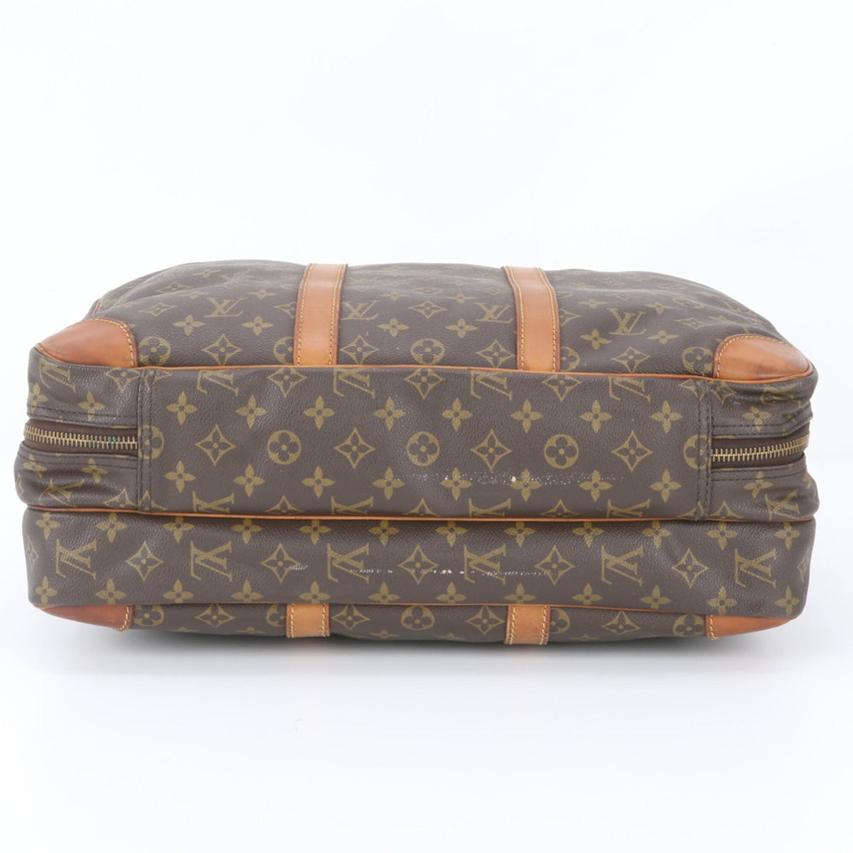 Louis Vuitton Brown Leather Coated Canvas Boston Bag Tote Bag (Pre-Owned)