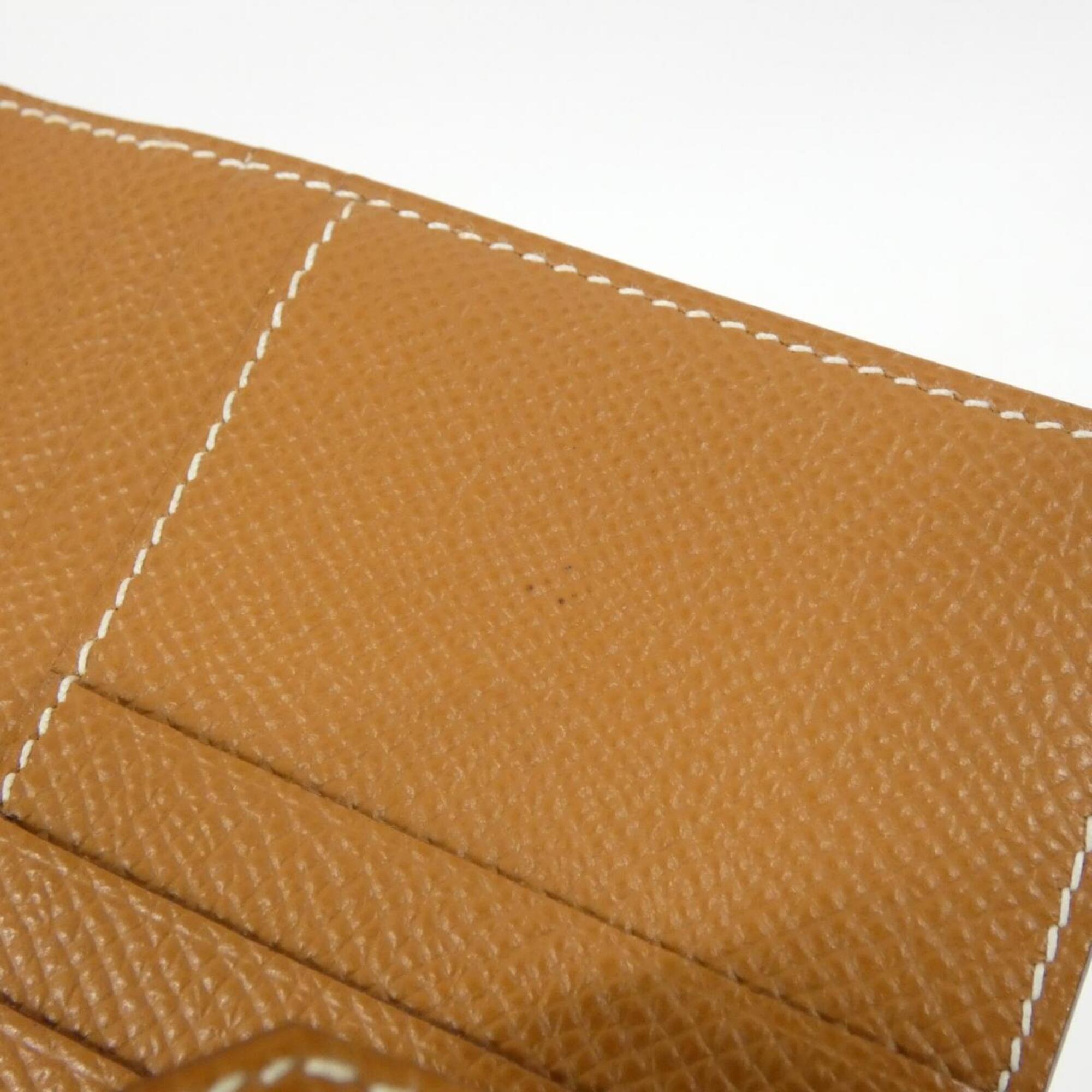 Hermes Bearn Gold Epsom Leather Wallet (Bi-Fold) (Pre-Owned)