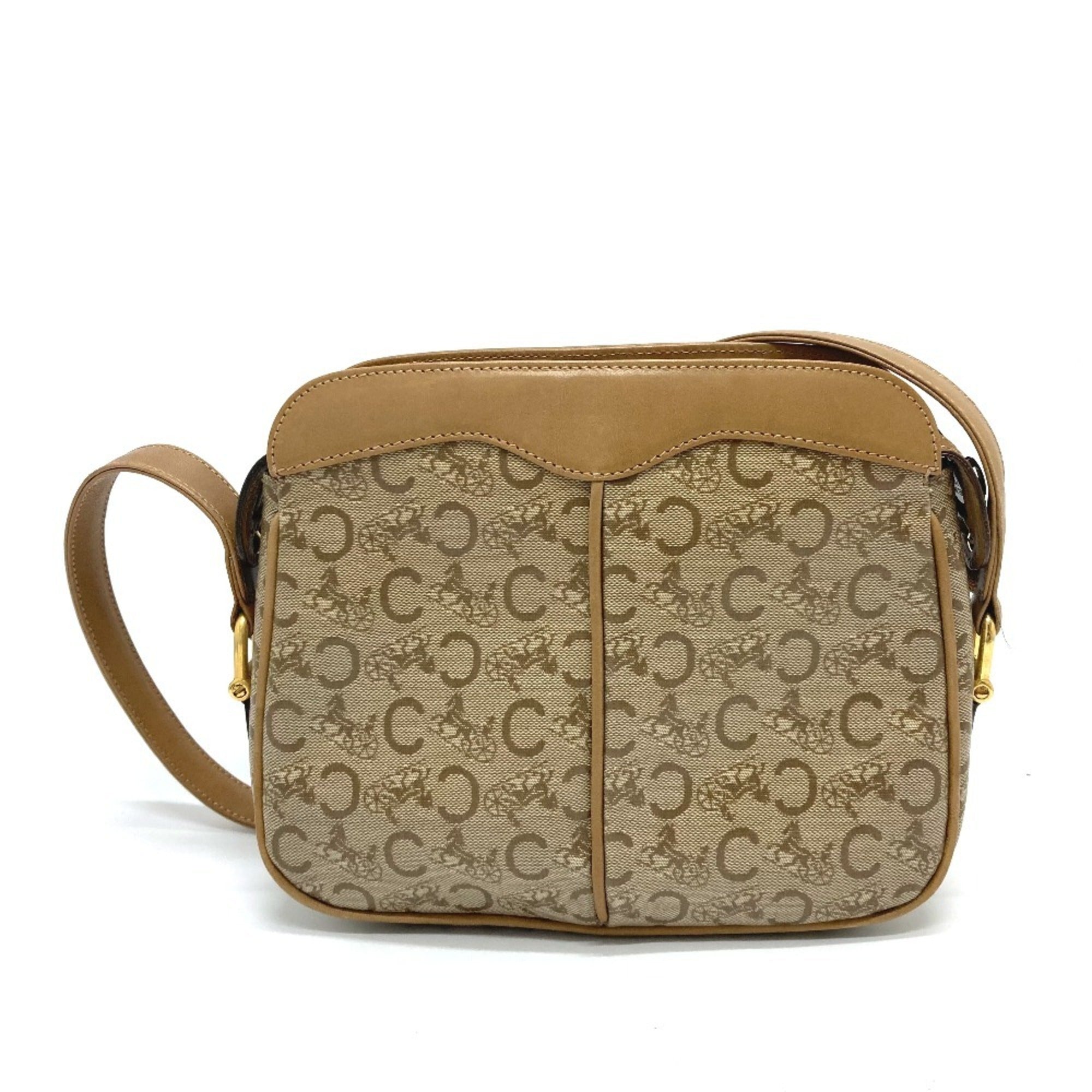 Celine Macadam Beige Pvc Leather Shoulder Bag (Pre-Owned)