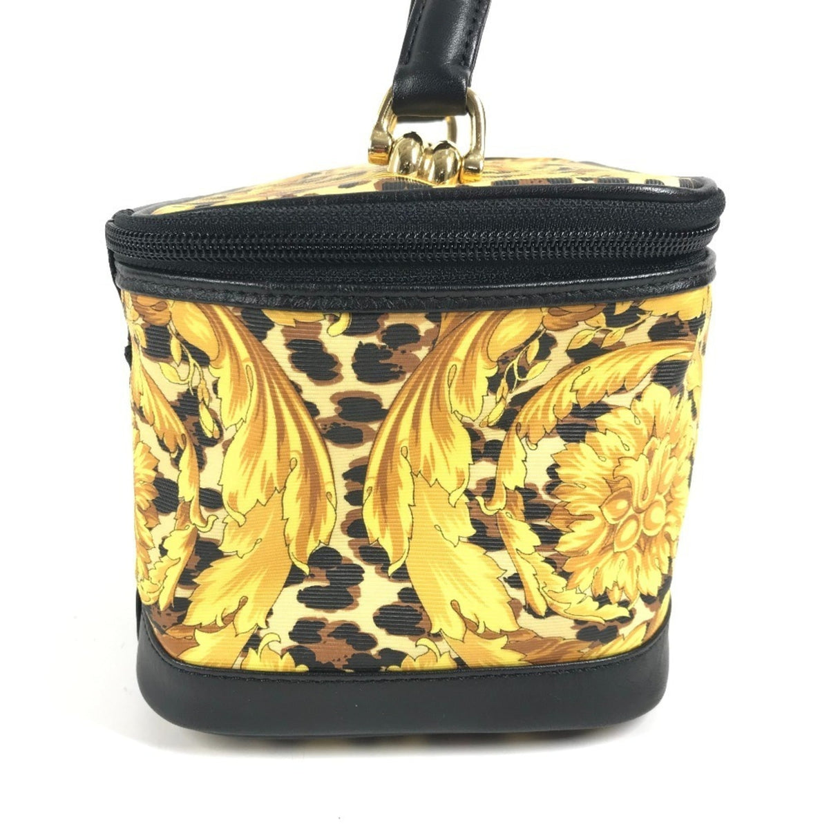 Versace Black Yellow Handbag Pouch (Pre-Owned)