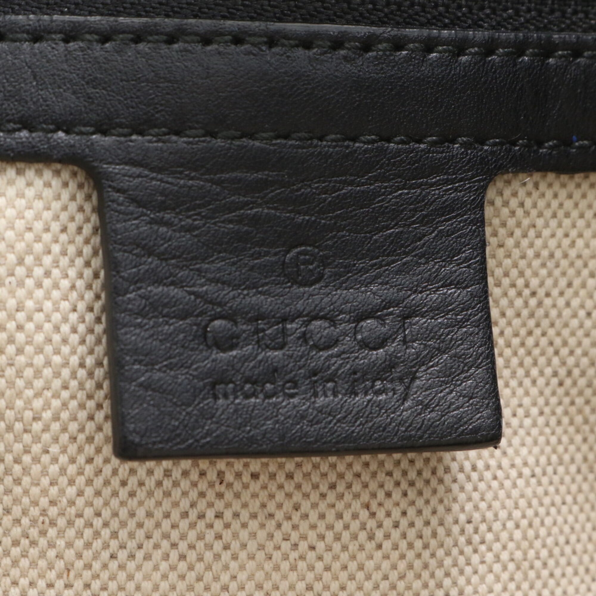 Gucci Beige Leather Coated Canvas Messenger Bag Shoulder Bag (Pre-Owned)