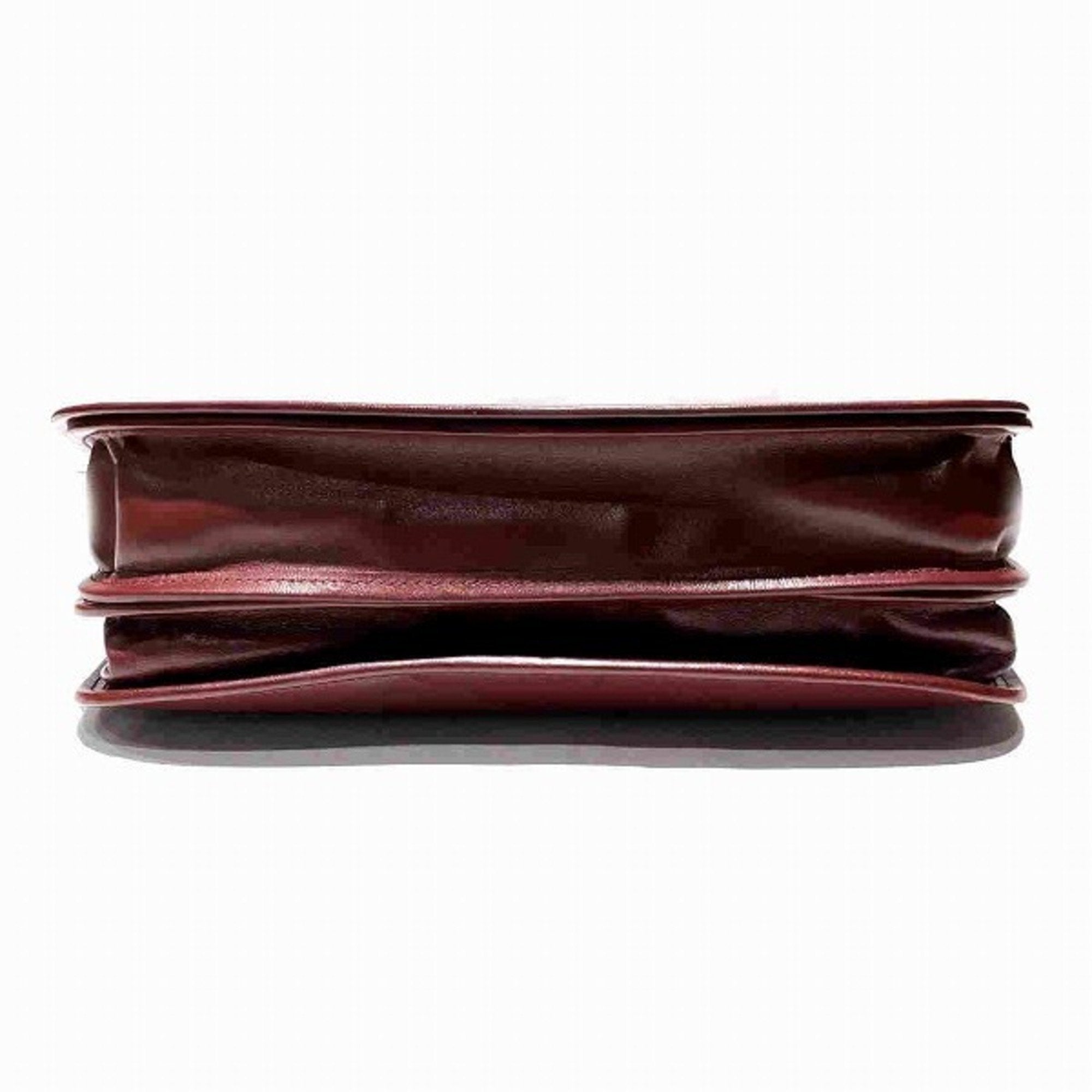 Cartier Must Bordeaux Leather Shoulder Bag (Pre-Owned)