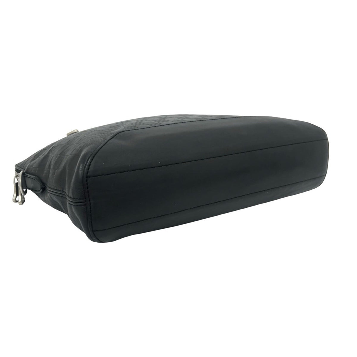 Louis Vuitton Black Leather Briefcase Shoulder Bag (Pre-Owned)