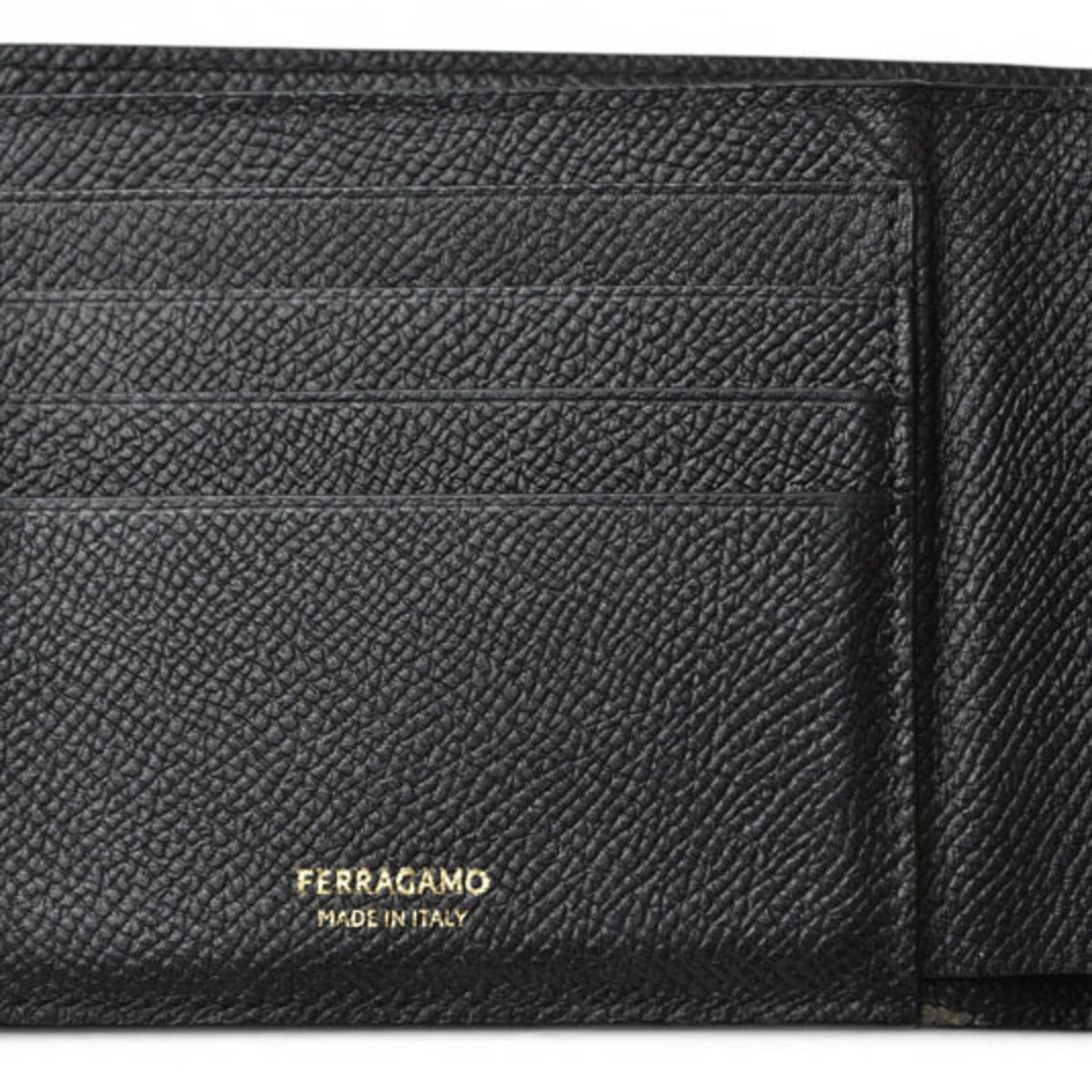 Salvatore Ferragamo Black Leather Wallet (Bi-Fold) (Pre-Owned)