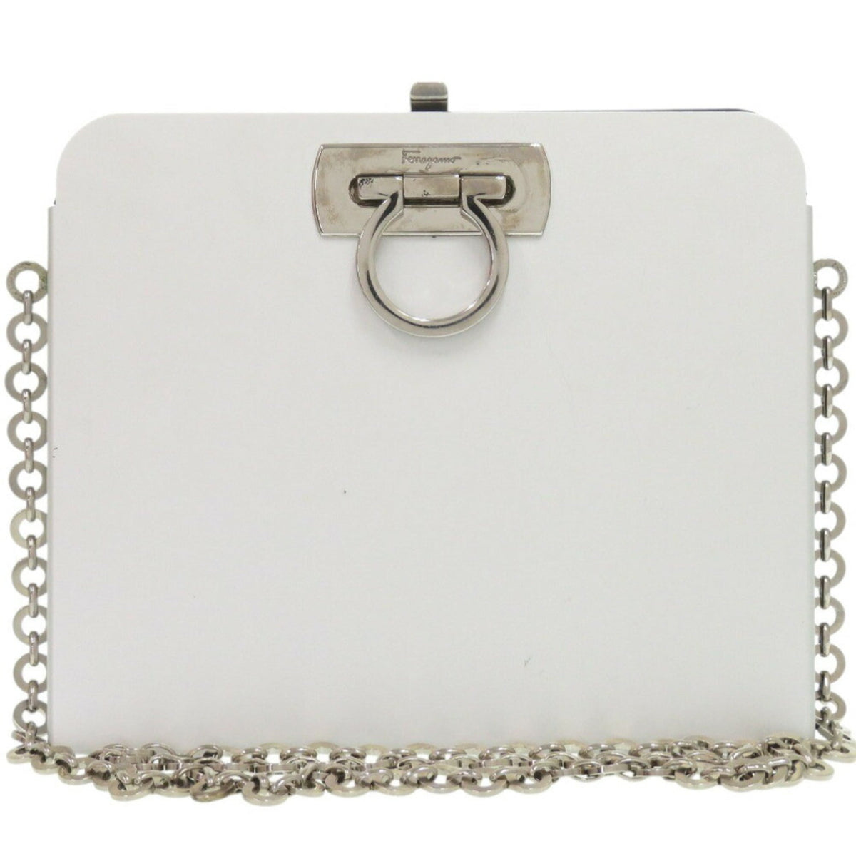 Salvatore Ferragamo Silver Aluminum Shoulder Bag (Pre-Owned)