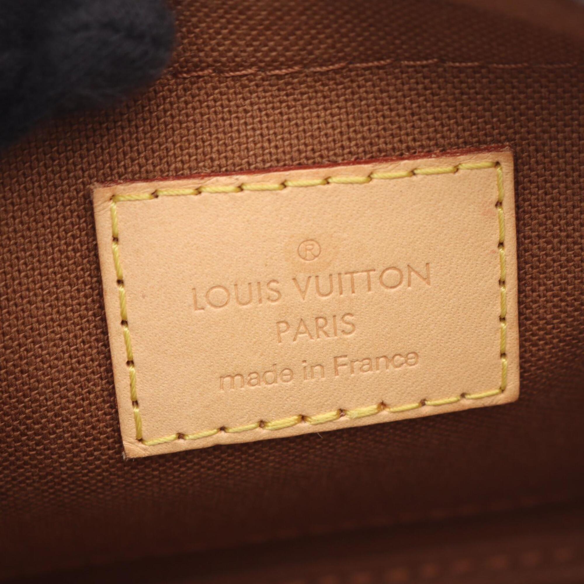 Louis Vuitton Monogram Brown Pink Coated Canvas Leather Pochette Shoulder Bag (Pre-Owned)