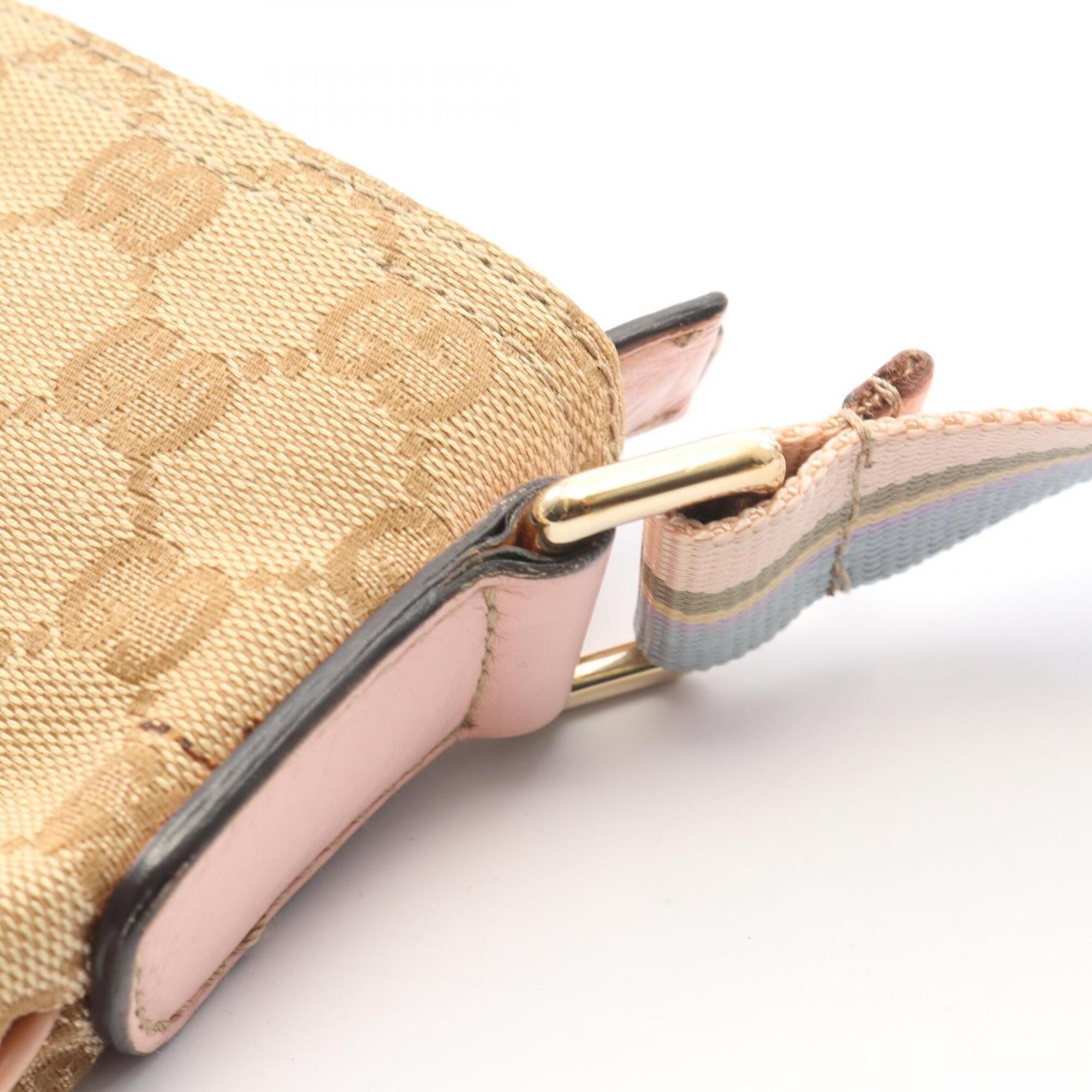 Gucci Gg Canvas Beige Pink Gg Canvas Handbag Shoulder Bag (Pre-Owned)
