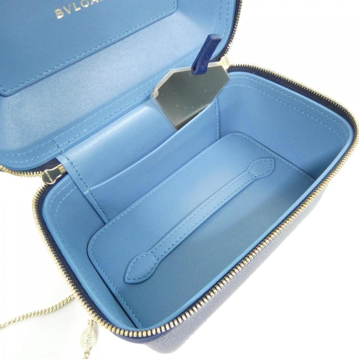 Bvlgari Navy Leather Handbag (Pre-Owned)