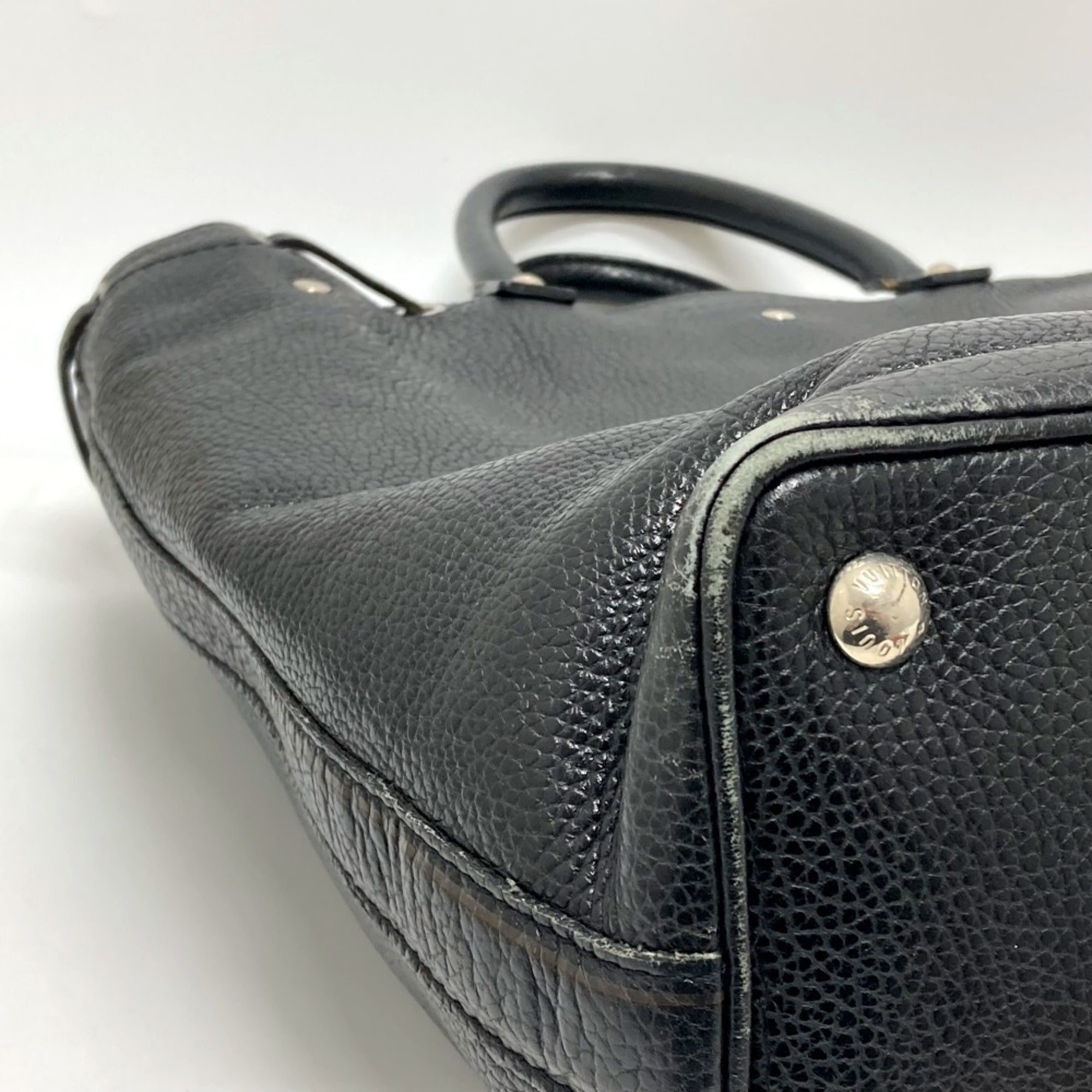 Louis Vuitton Black Noir Leather Tote Bag (Pre-Owned)
