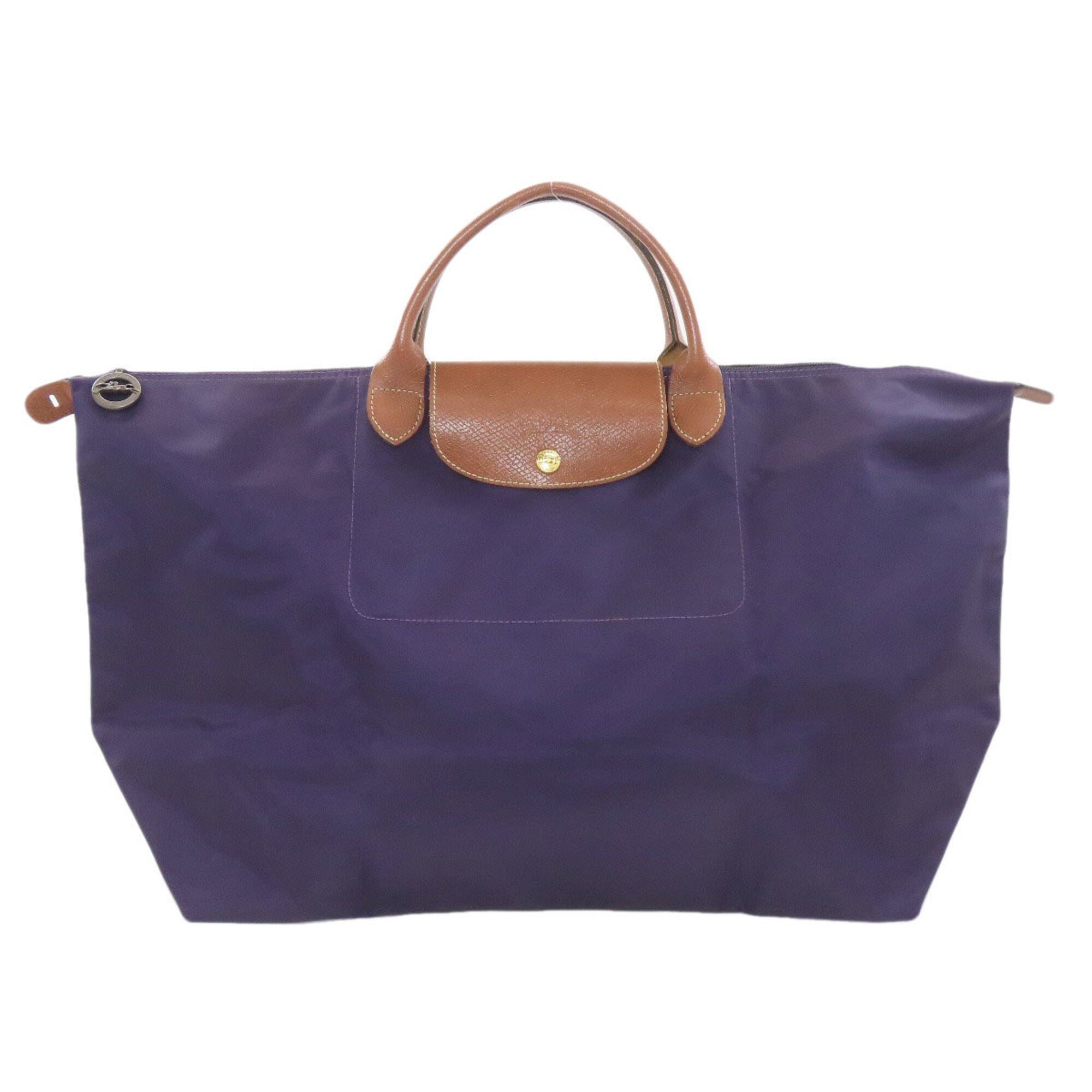 Longchamp Purple Nylon Handbag (Pre-Owned)