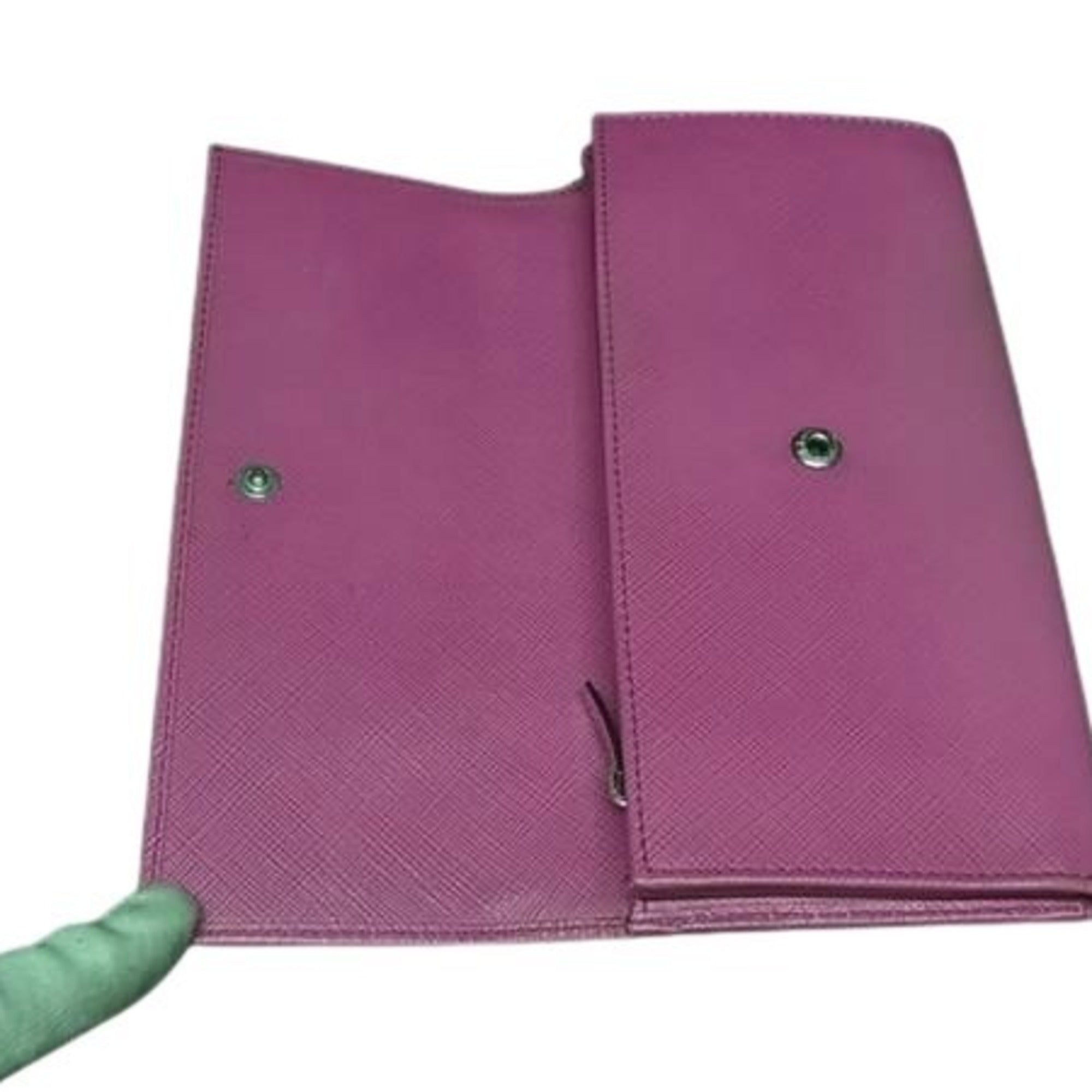 Salvatore Ferragamo Pink Leather Long Wallet (Bi-Fold) (Pre-Owned)
