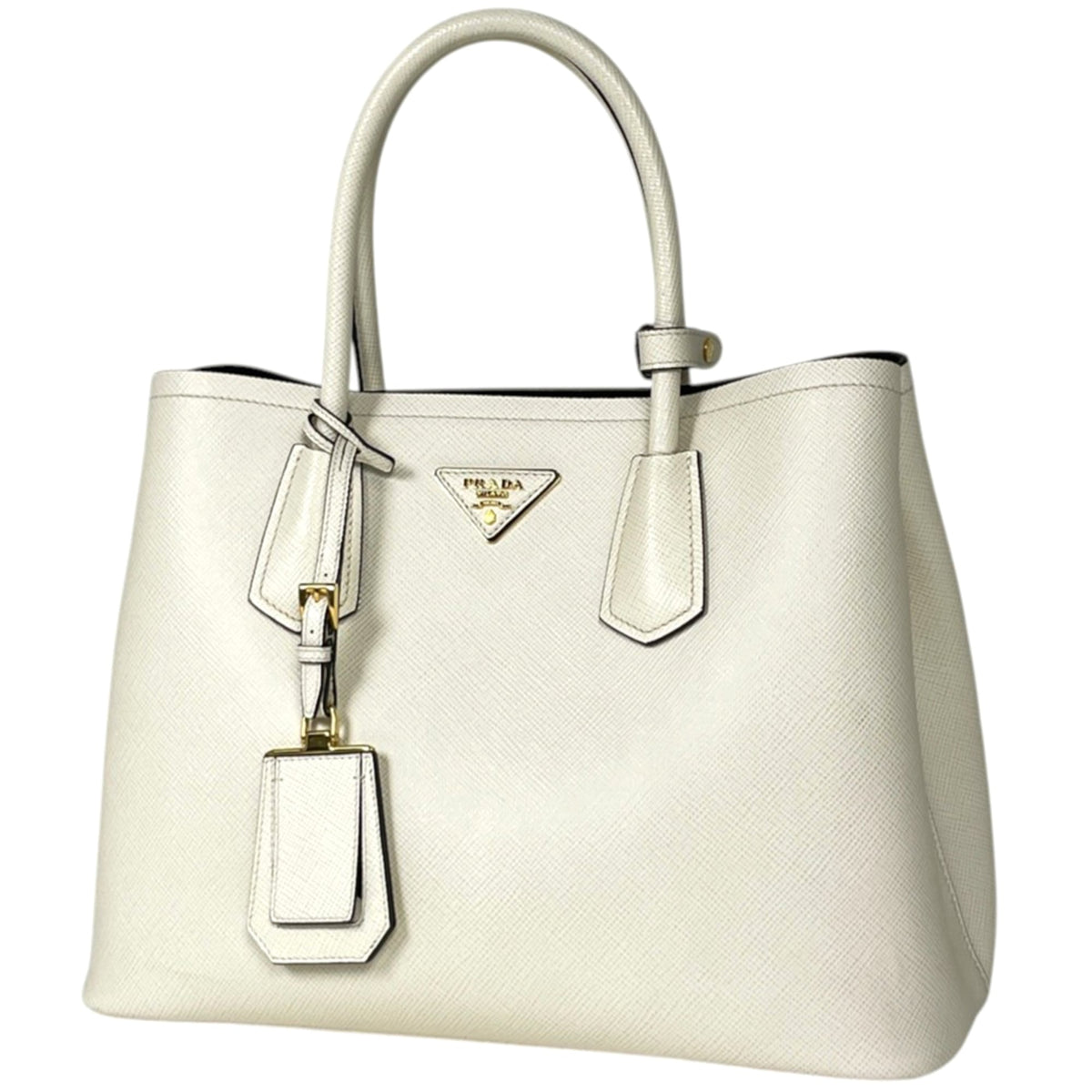 Prada White Saffiano Handbag (Pre-Owned)