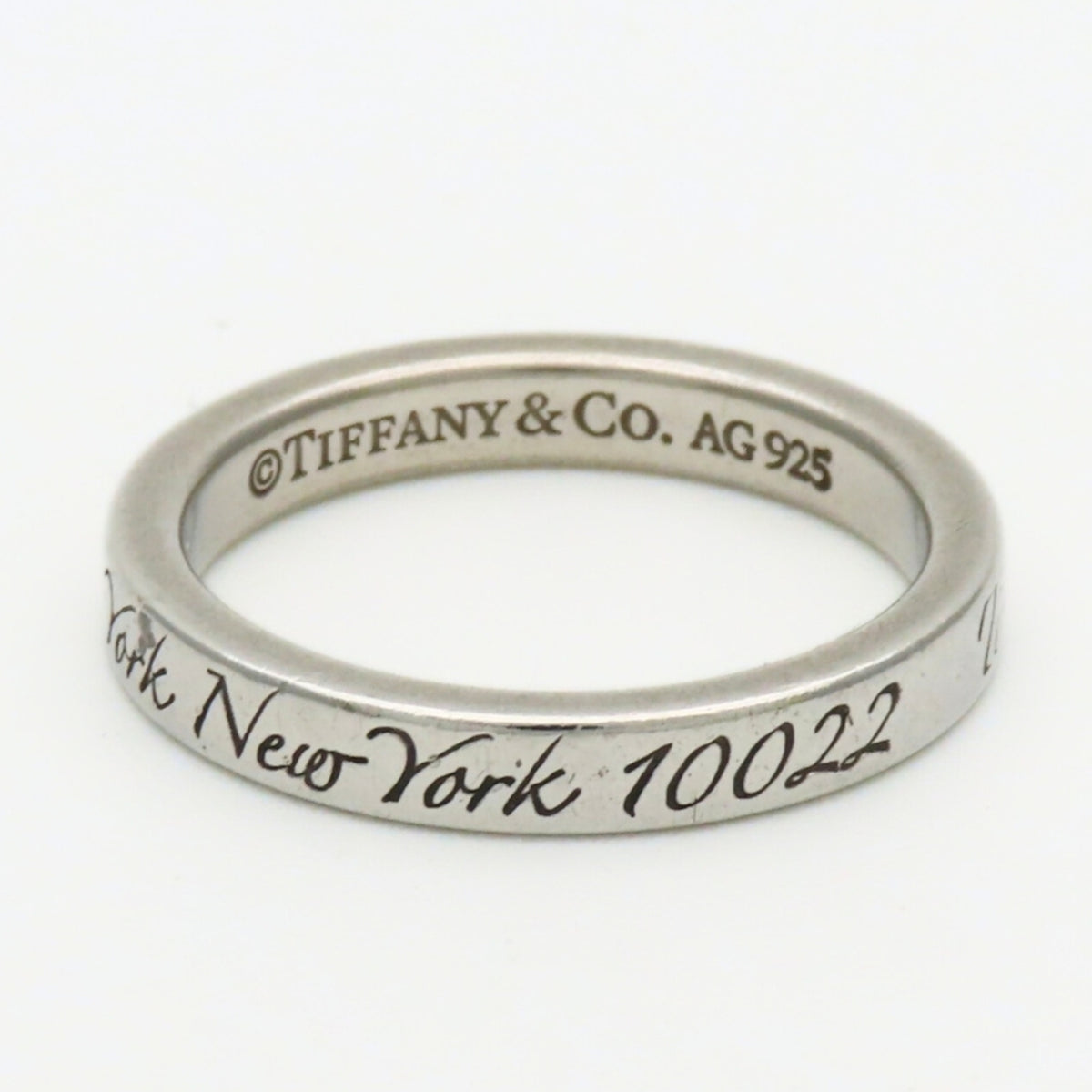 Tiffany Silver Silver 925 Band Ring (Pre-Owned)