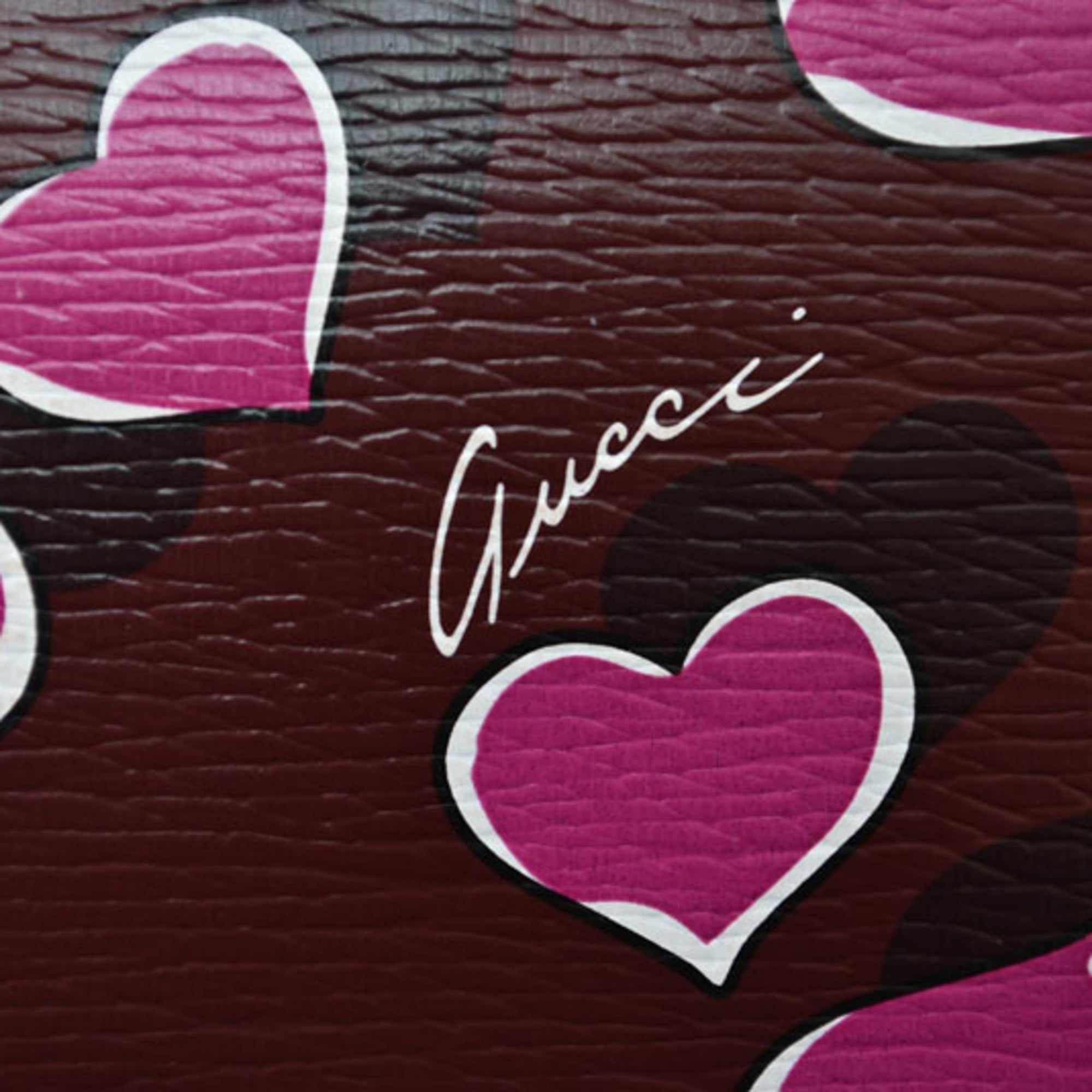 Gucci Bordeaux Pink Leather Pouch (Pre-Owned)