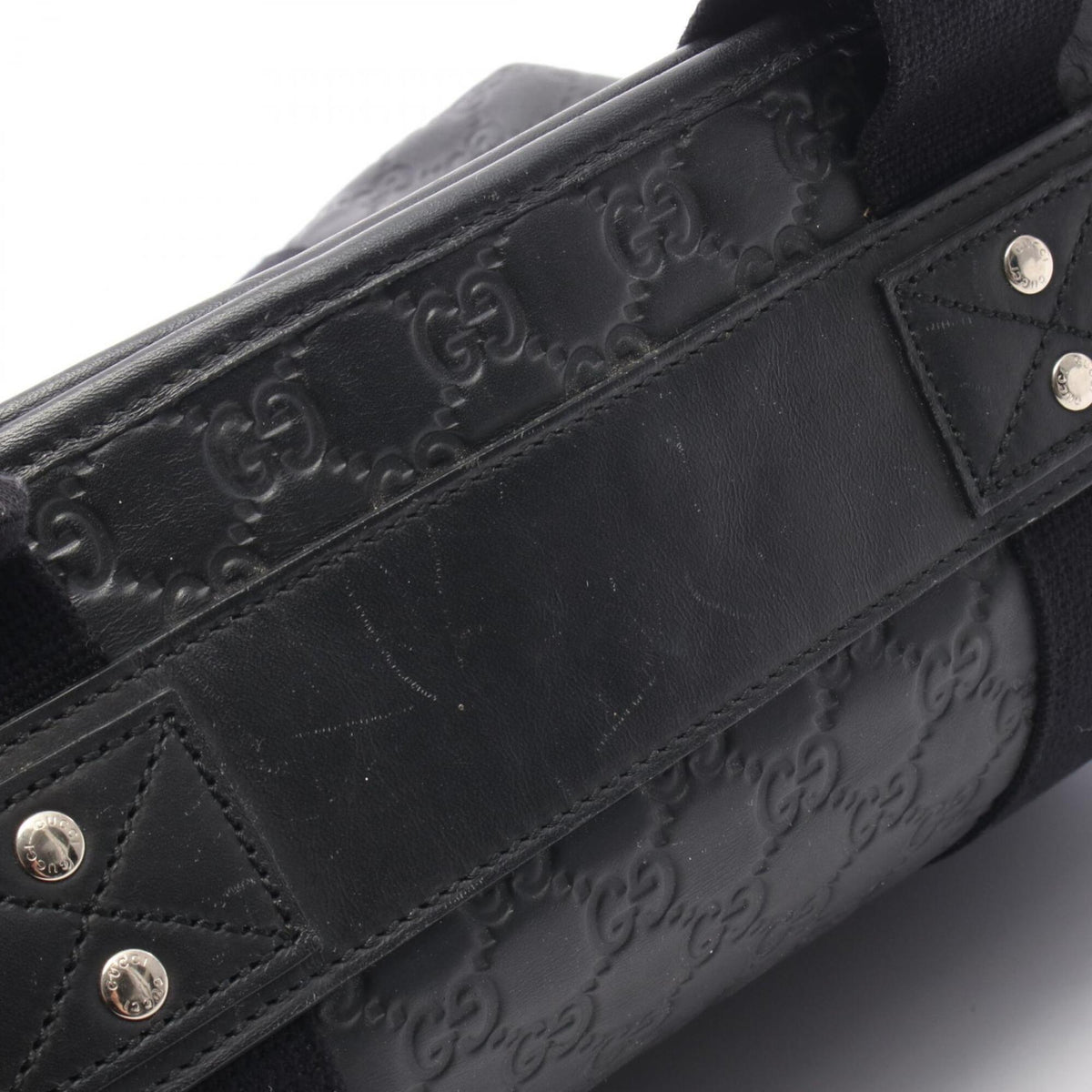 Gucci Black Leather Handbag Tote Bag (Pre-Owned)
