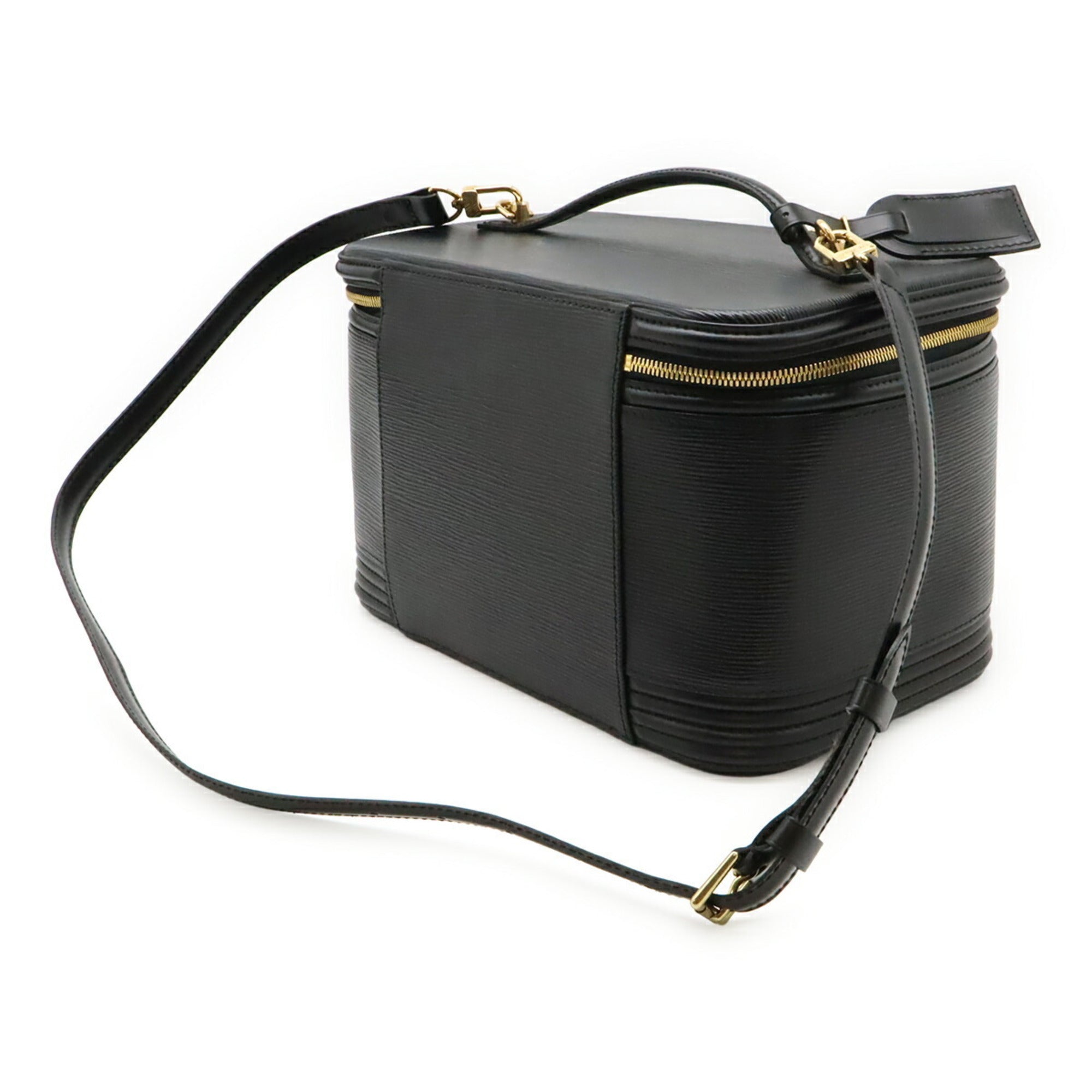 Louis Vuitton Noir Epi Leather Handbag Shoulder Bag Vanity Bag (Pre-Owned)