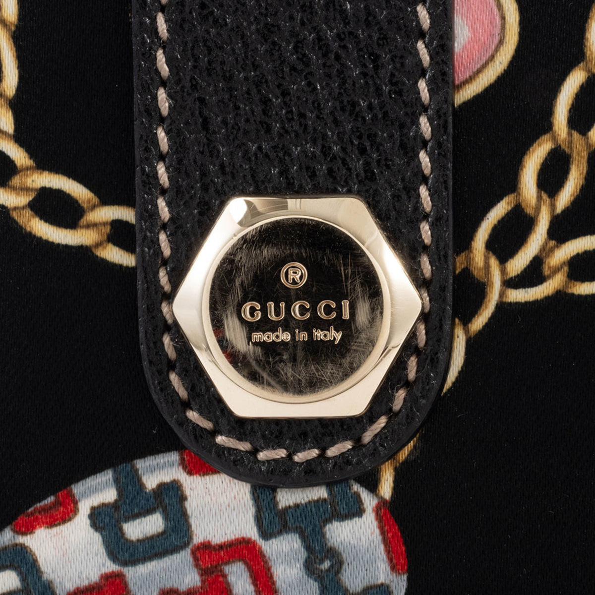 Gucci Multi-Color Satin Leather Tote Bag (Pre-Owned)