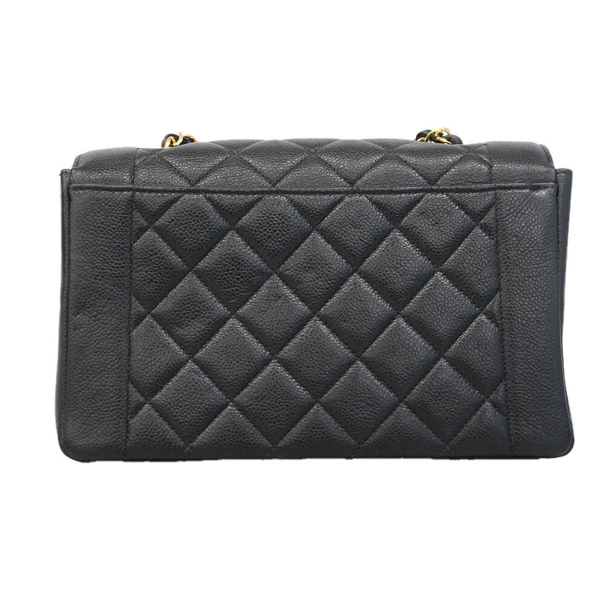 Chanel Black Grained Calfskin Shoulder Bag (Pre-Owned)