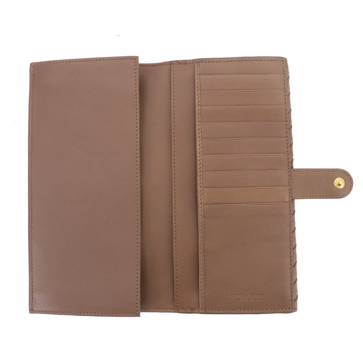 Bottega Veneta Brown Intrecciato Long Wallet (Bi-Fold) (Pre-Owned)