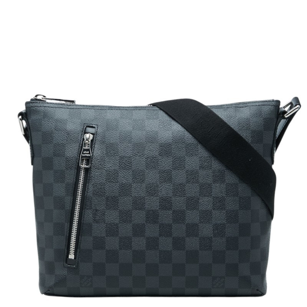 Louis Vuitton Black Gray Pvc Leather Shoulder Bag (Pre-Owned)