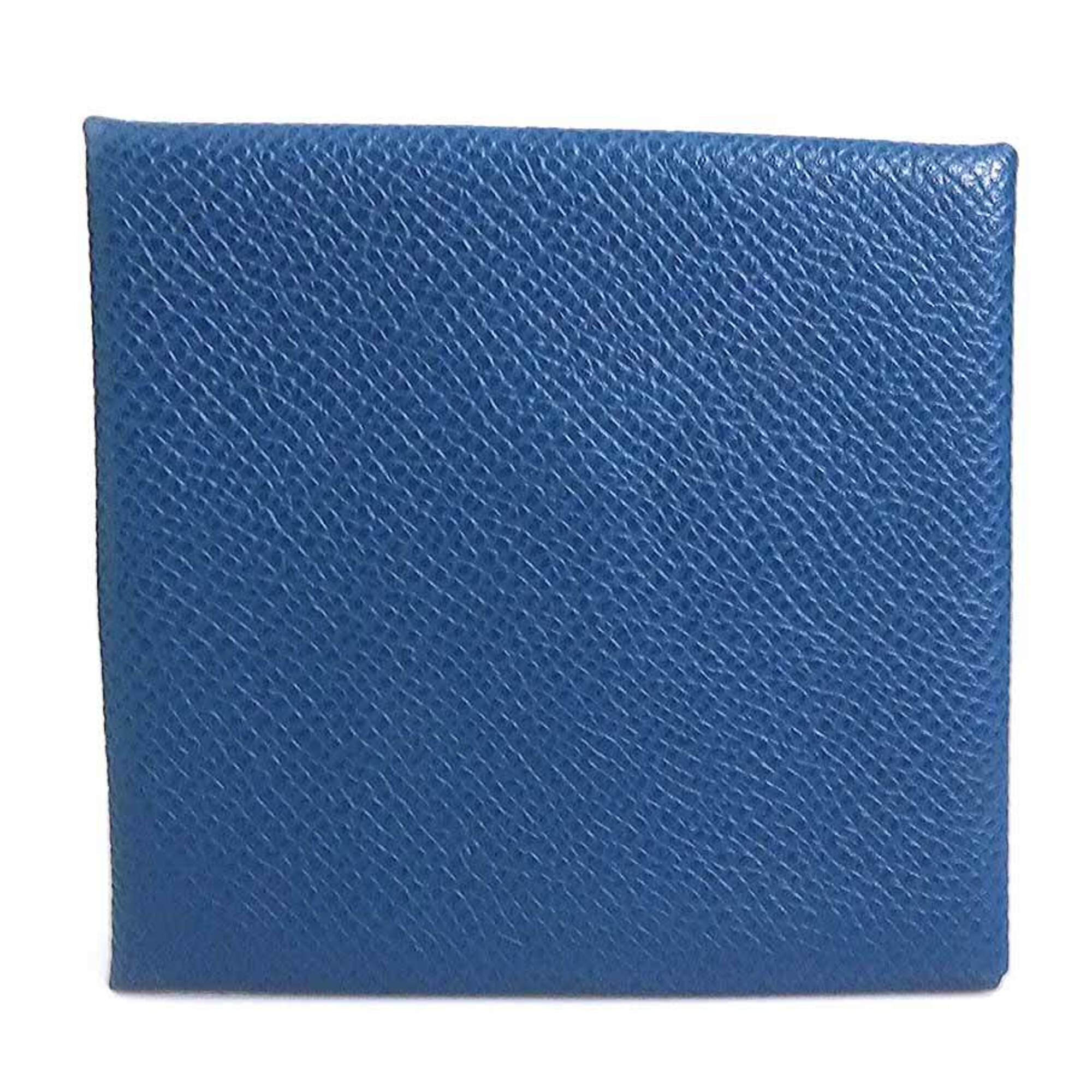 Hermes Navy Leather Coin Purse/Coin Case (Pre-Owned)