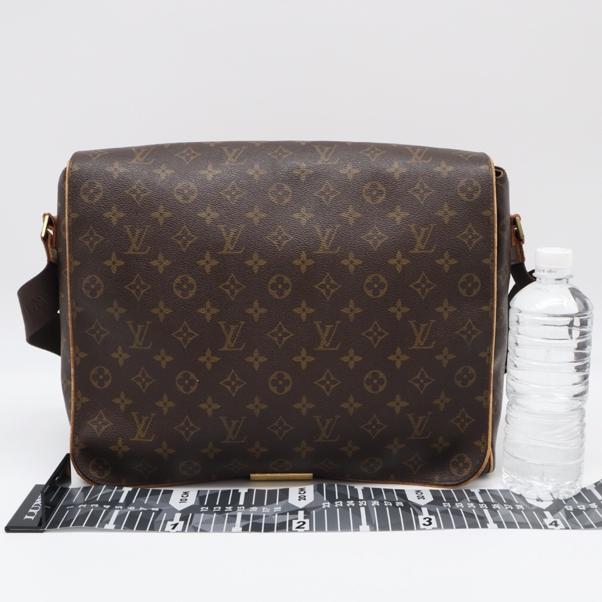 Louis Vuitton Beige Brown Monogram Coated Canvas Leather Shoulder Bag (Pre-Owned)