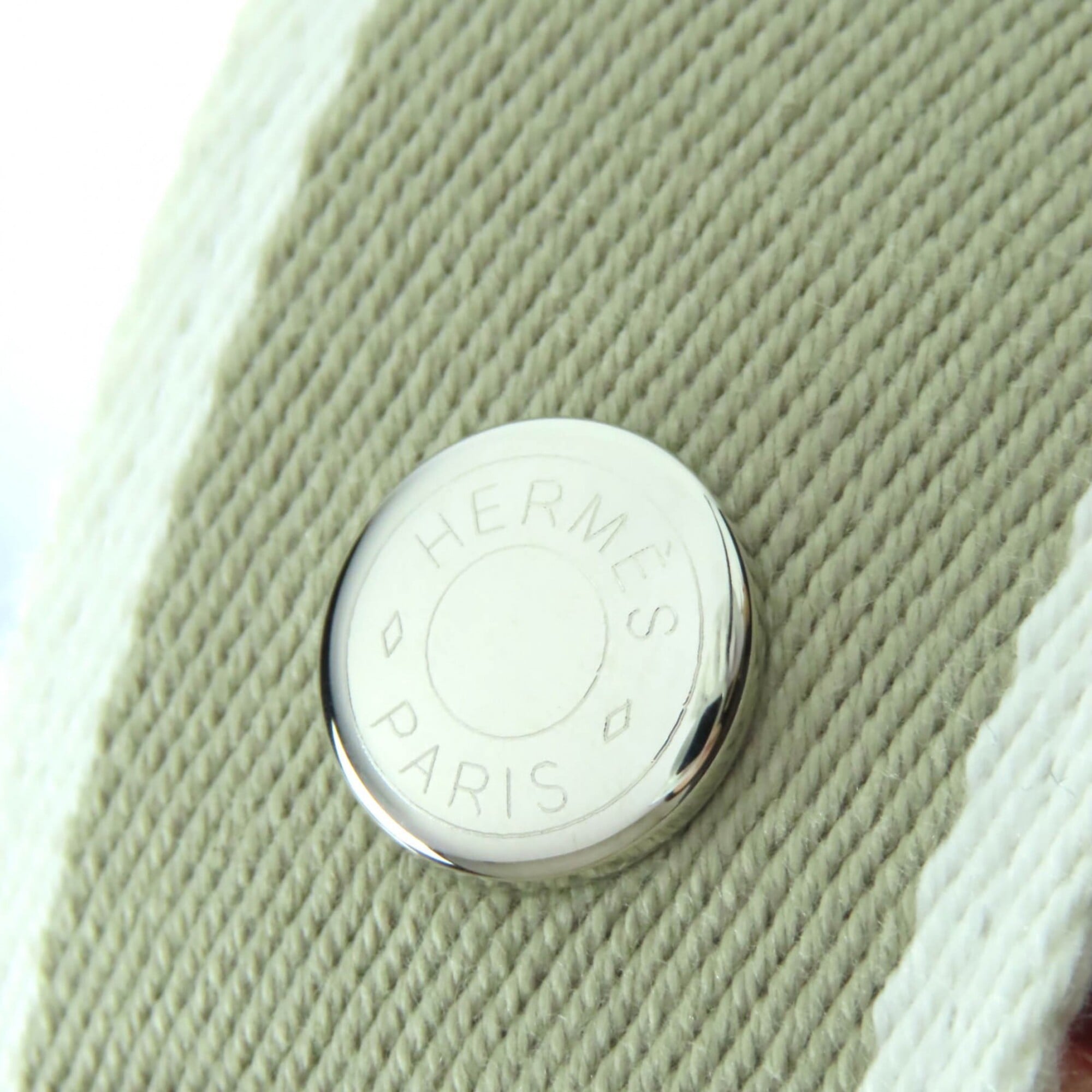 Hermes Ivory Cotton Handbag Pouch (Pre-Owned)
