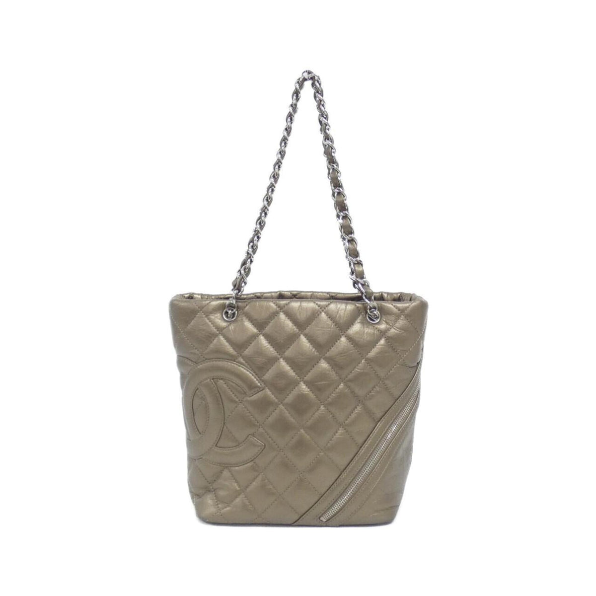 Chanel Bronze Leather Shoulder Bag (Pre-Owned)