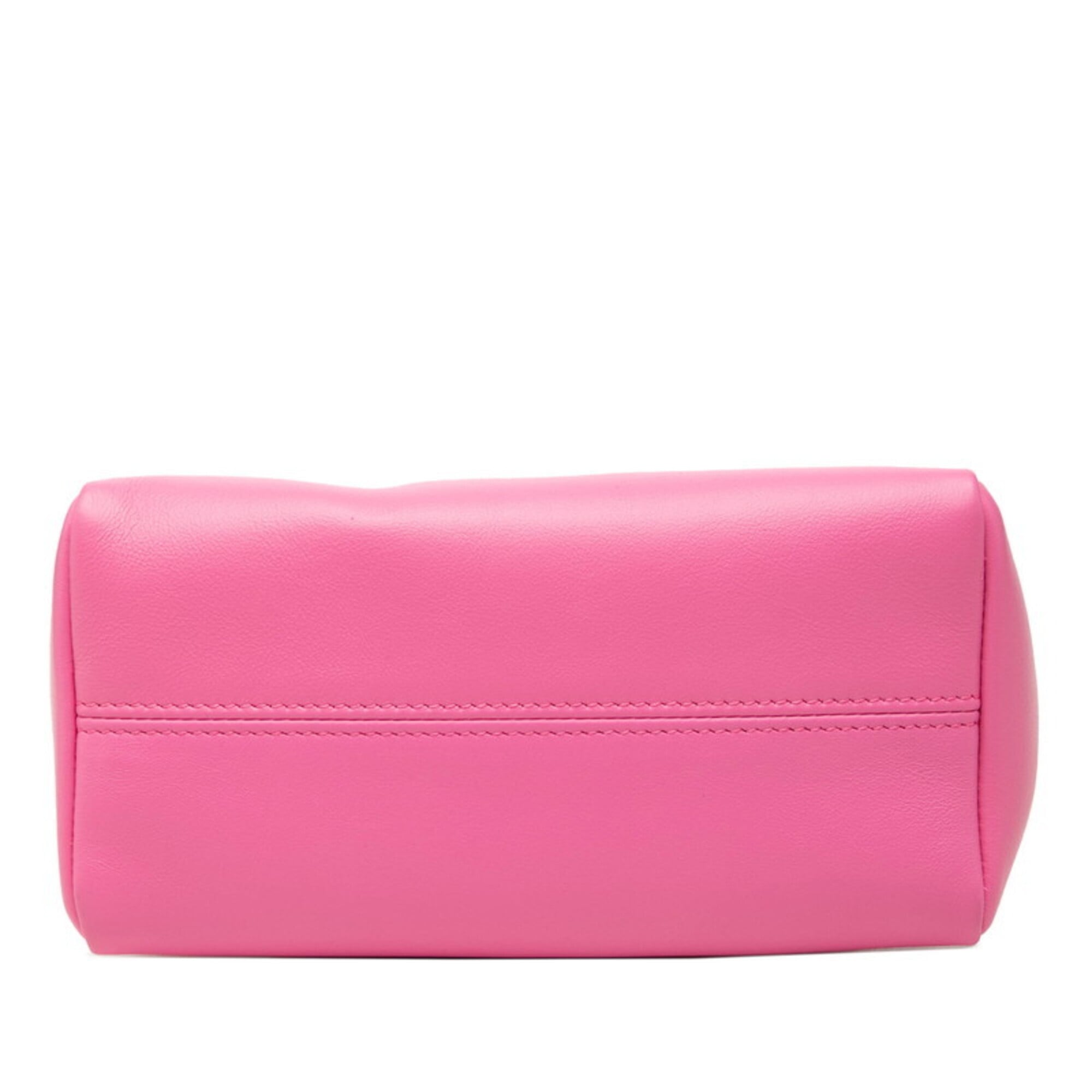 Bvlgari Pink Leather Handbag Pouch Shoulder Bag (Pre-Owned)