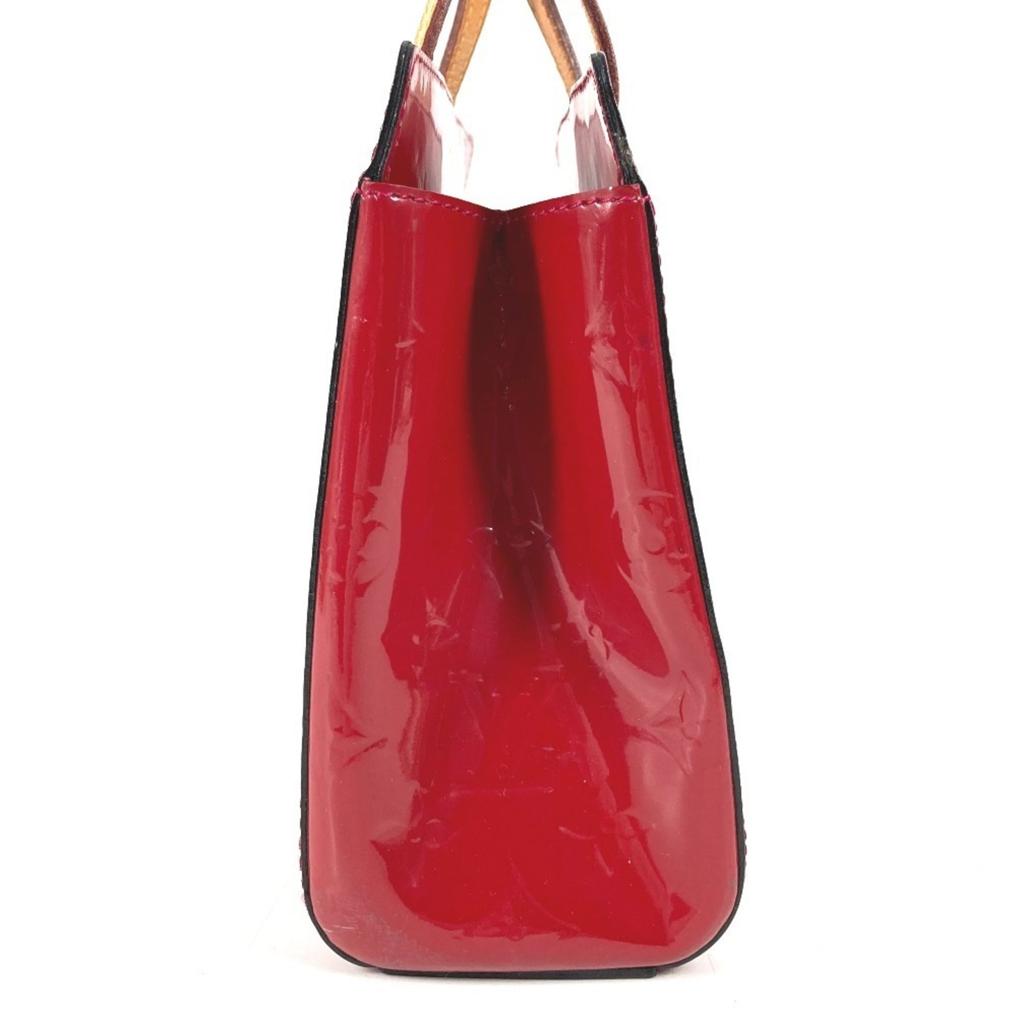 Louis Vuitton Indian Rose Red Color Monogram Vernis Canvas Handbag Tote Bag (Pre-Owned)