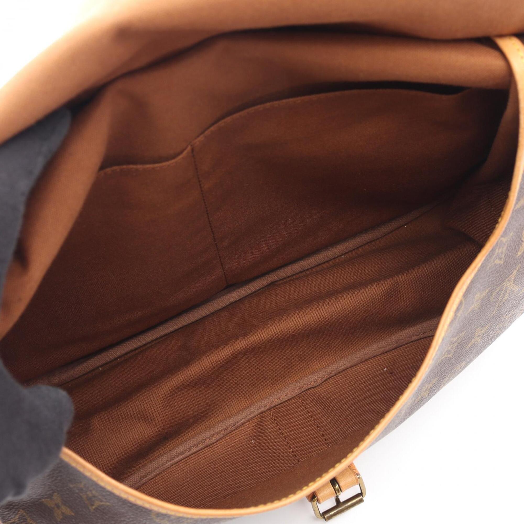 Louis Vuitton Monogram Brown Coated Canvas Leather Shoulder Bag (Pre-Owned)
