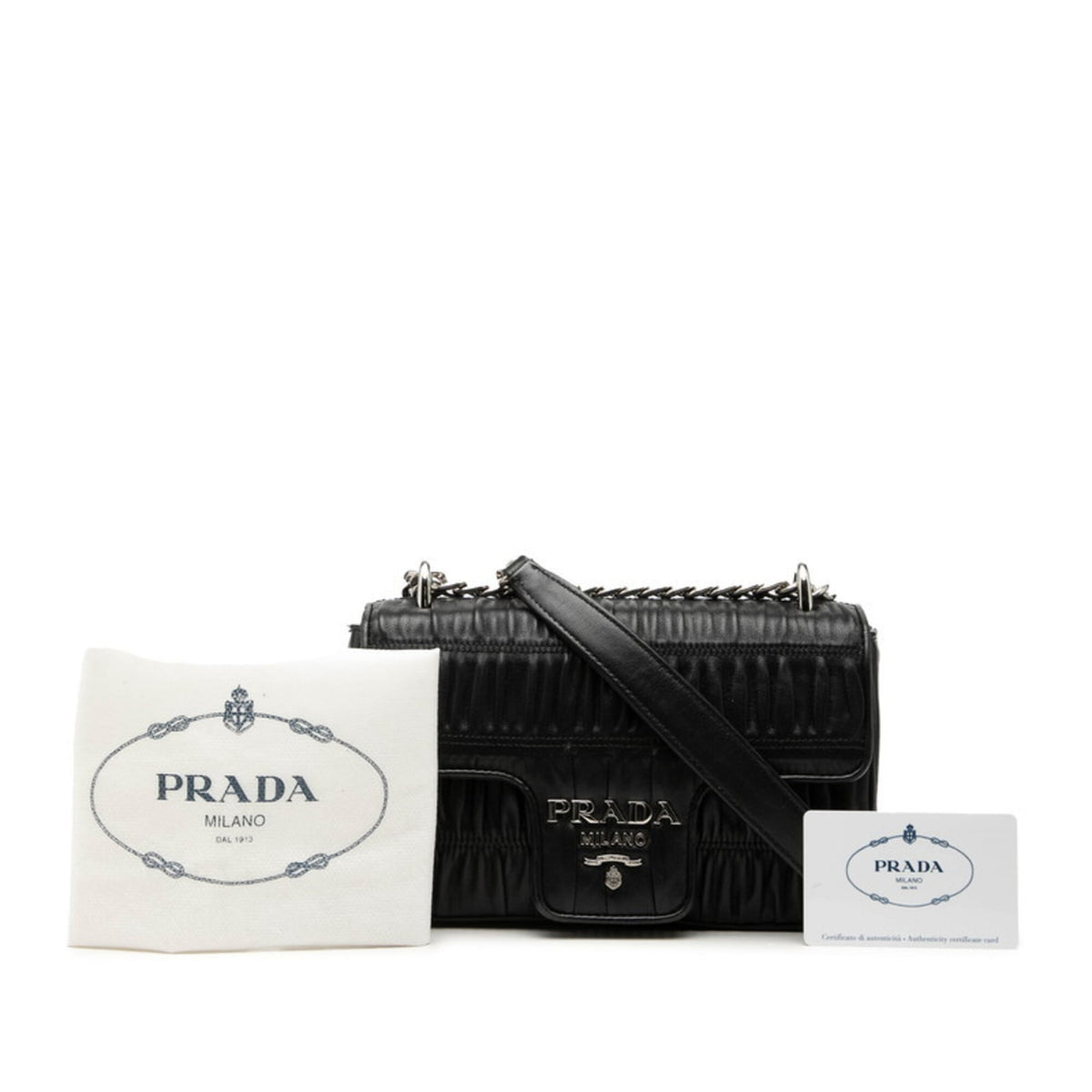 Prada Black Leather Shoulder Bag (Pre-Owned)