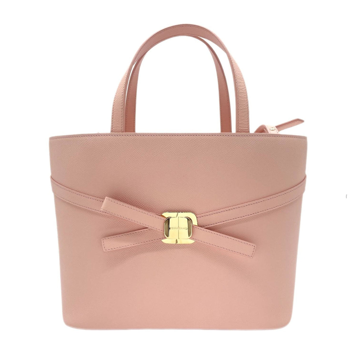 Salvatore Ferragamo Pink Leather Shoulder Bag Tote Bag (Pre-Owned)