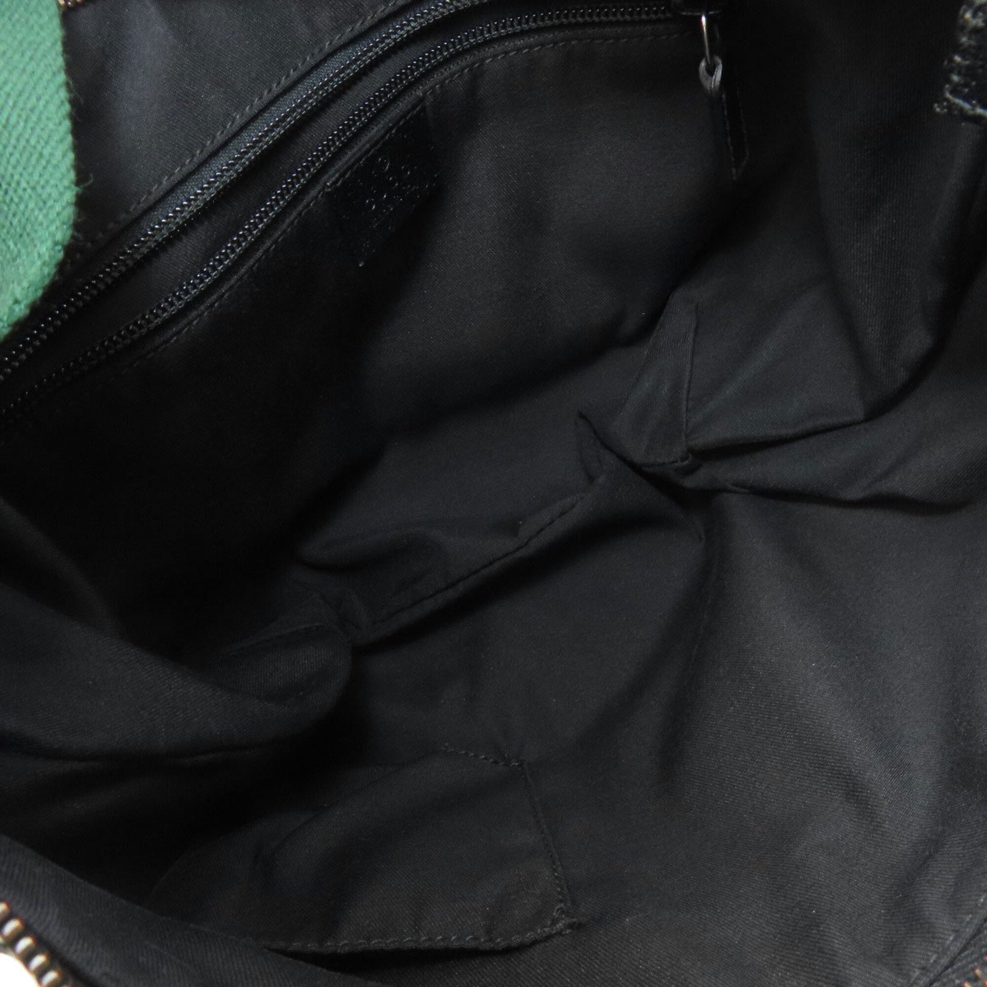 Gucci Sherry Line Black Canvas Shoulder Bag (Pre-Owned)