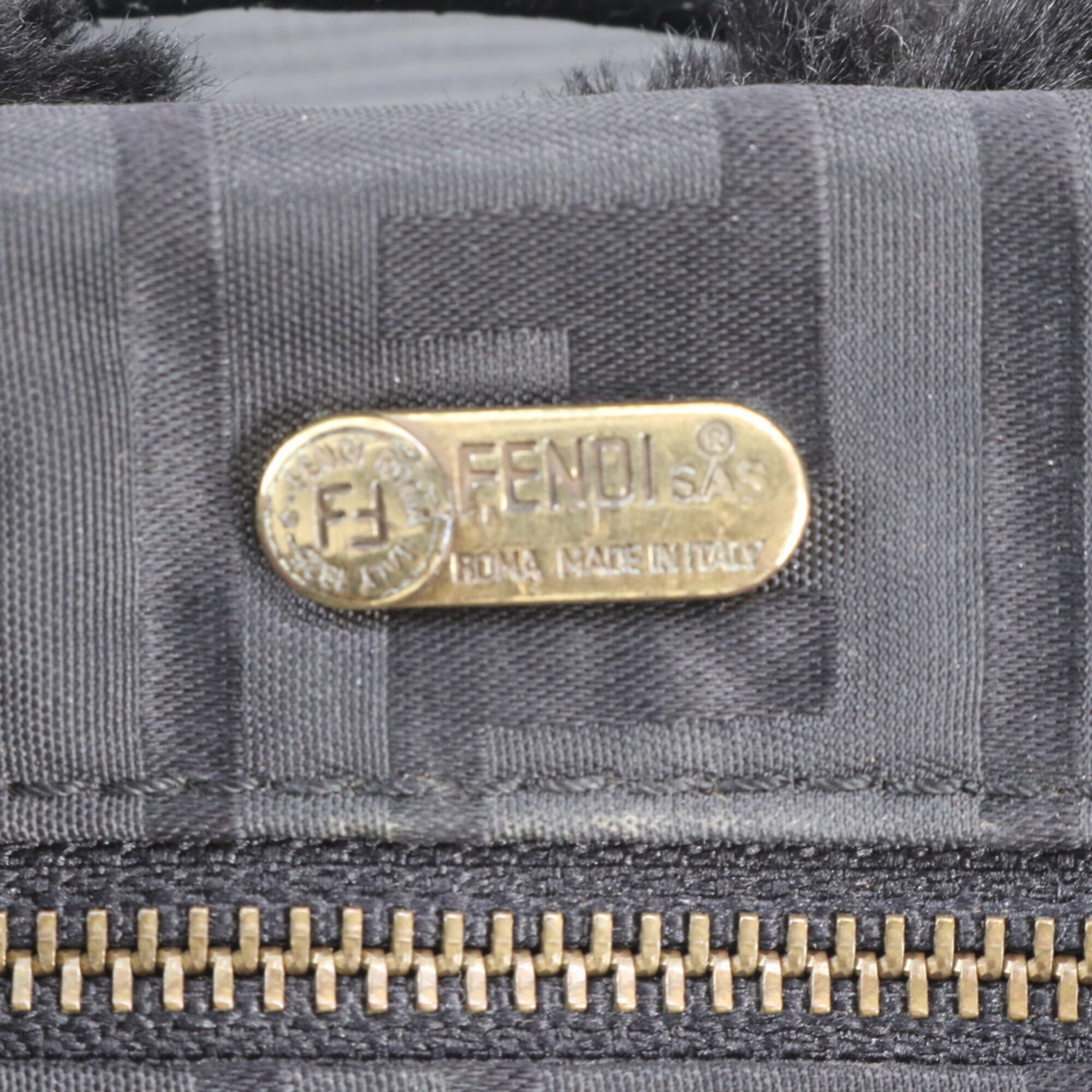 Fendi Black Leather Backpack Shoulder Bag (Pre-Owned)