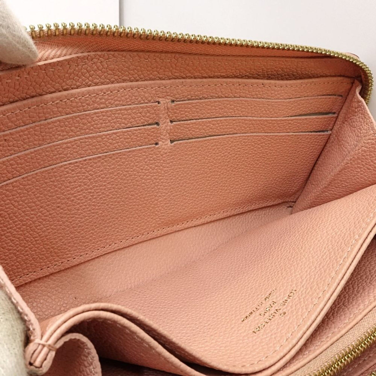 Louis Vuitton Monogram Empreinte Beige Leather Long Wallet (Bi-Fold) (Pre-Owned)