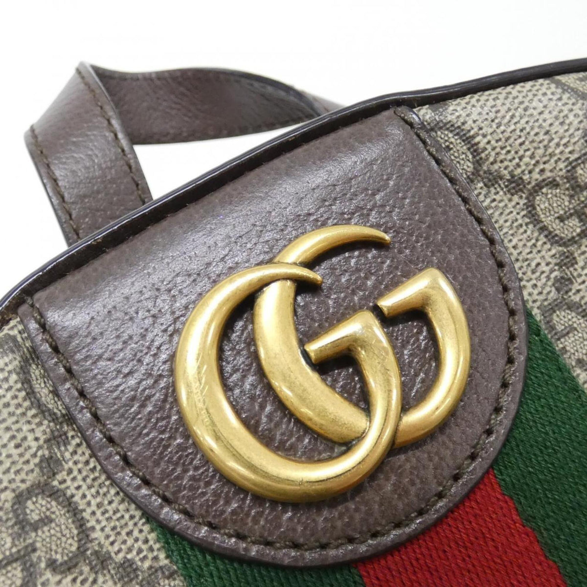 Gucci Beige Brown Gg Supreme Leather Backpack (Pre-Owned)