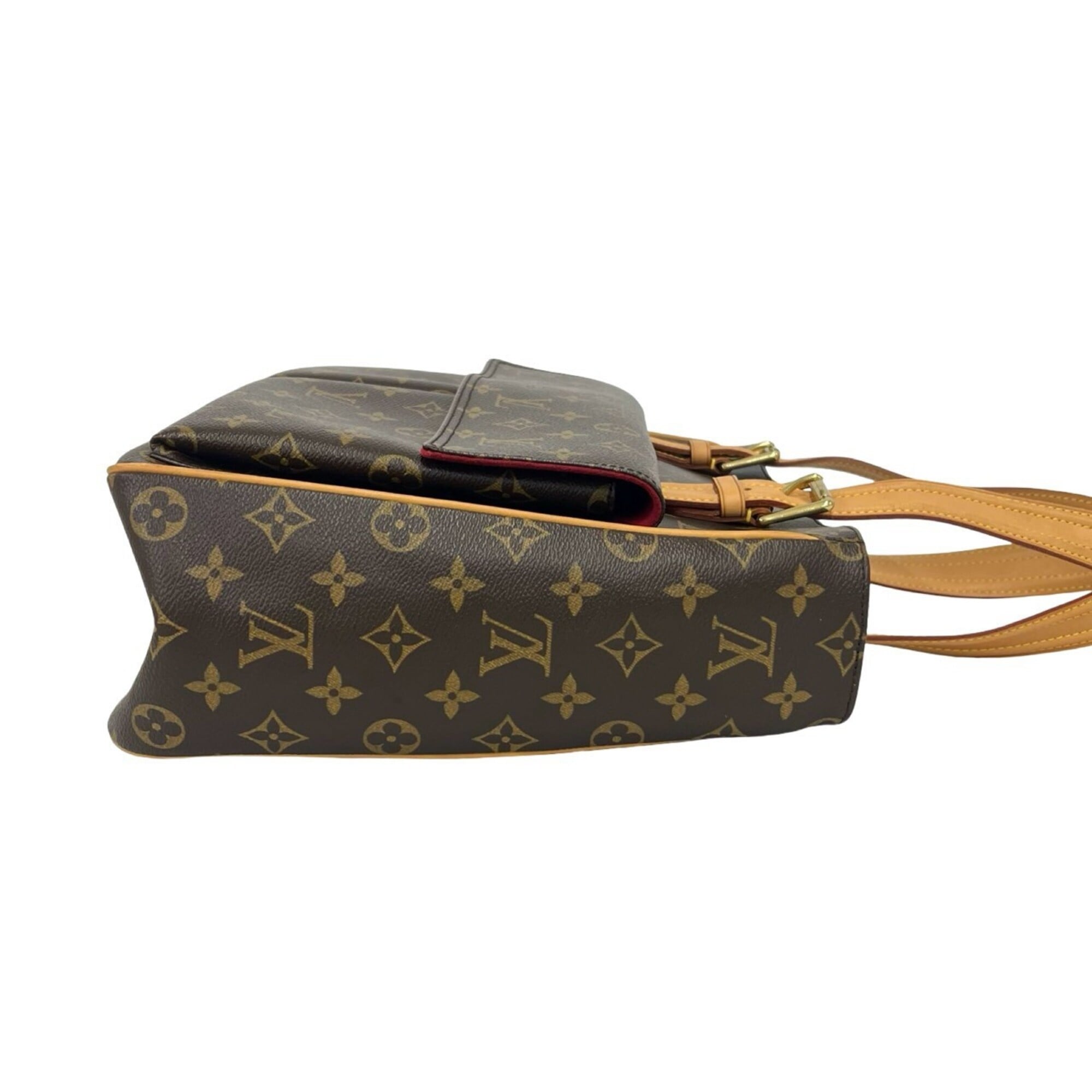 Louis Vuitton Brown Leather Pvc Shoulder Bag Tote Bag (Pre-Owned)